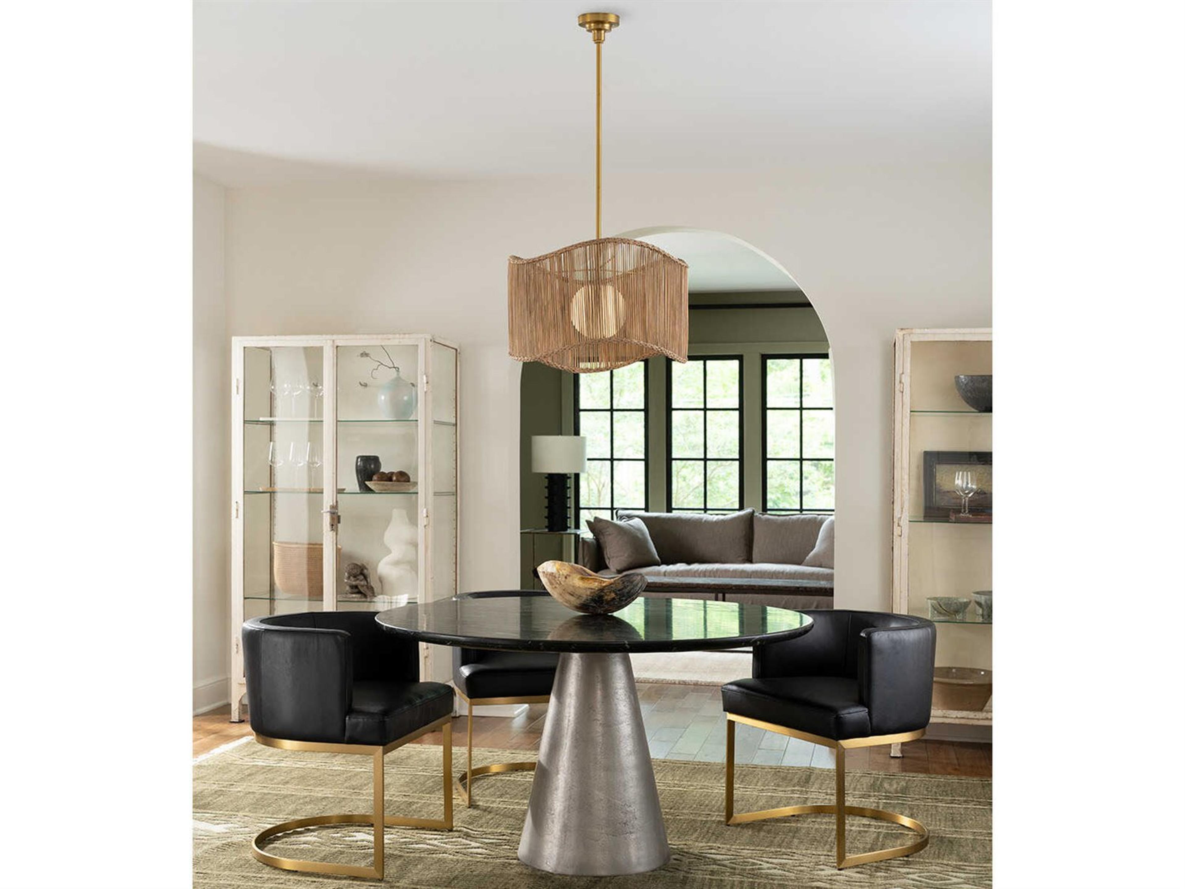 Regina Andrew Owen Black Leather Counter Stool