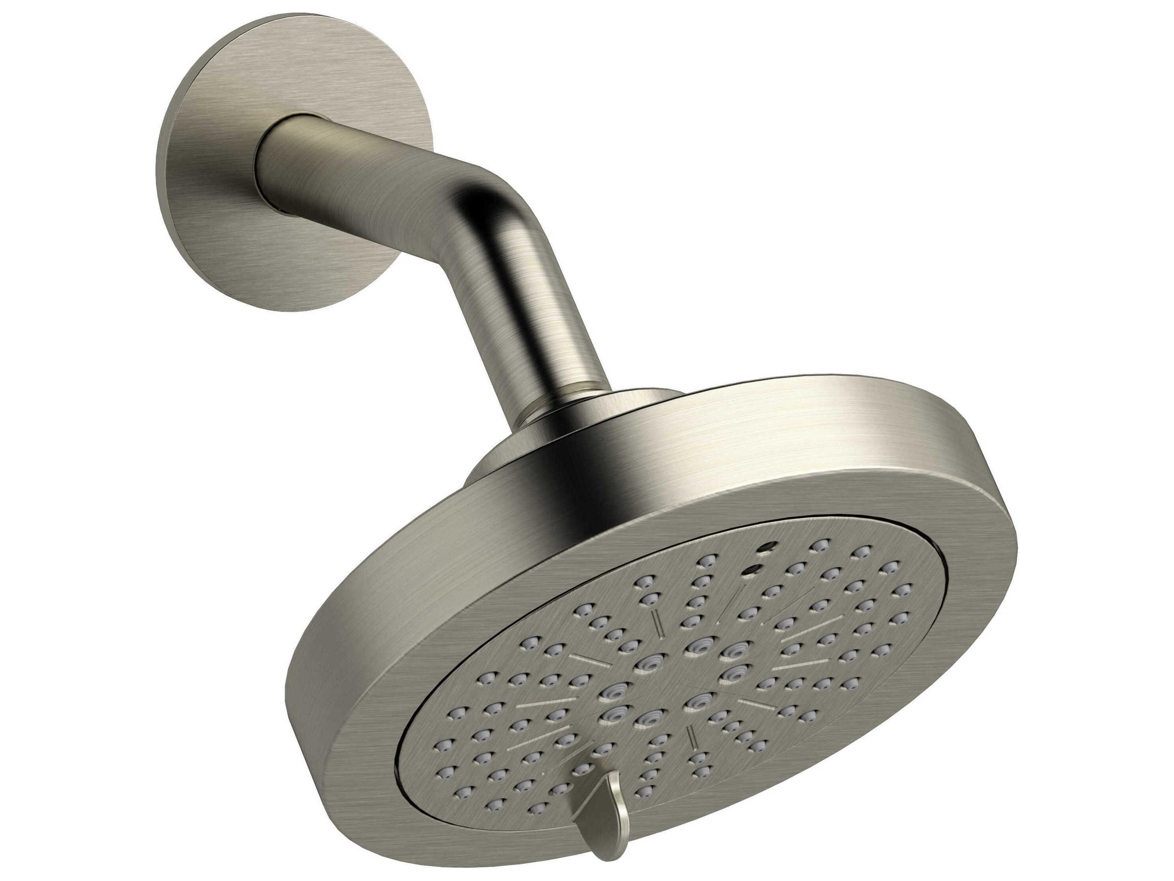 Riobel Brushed Nickel 2-Jet Shower Head with Arm