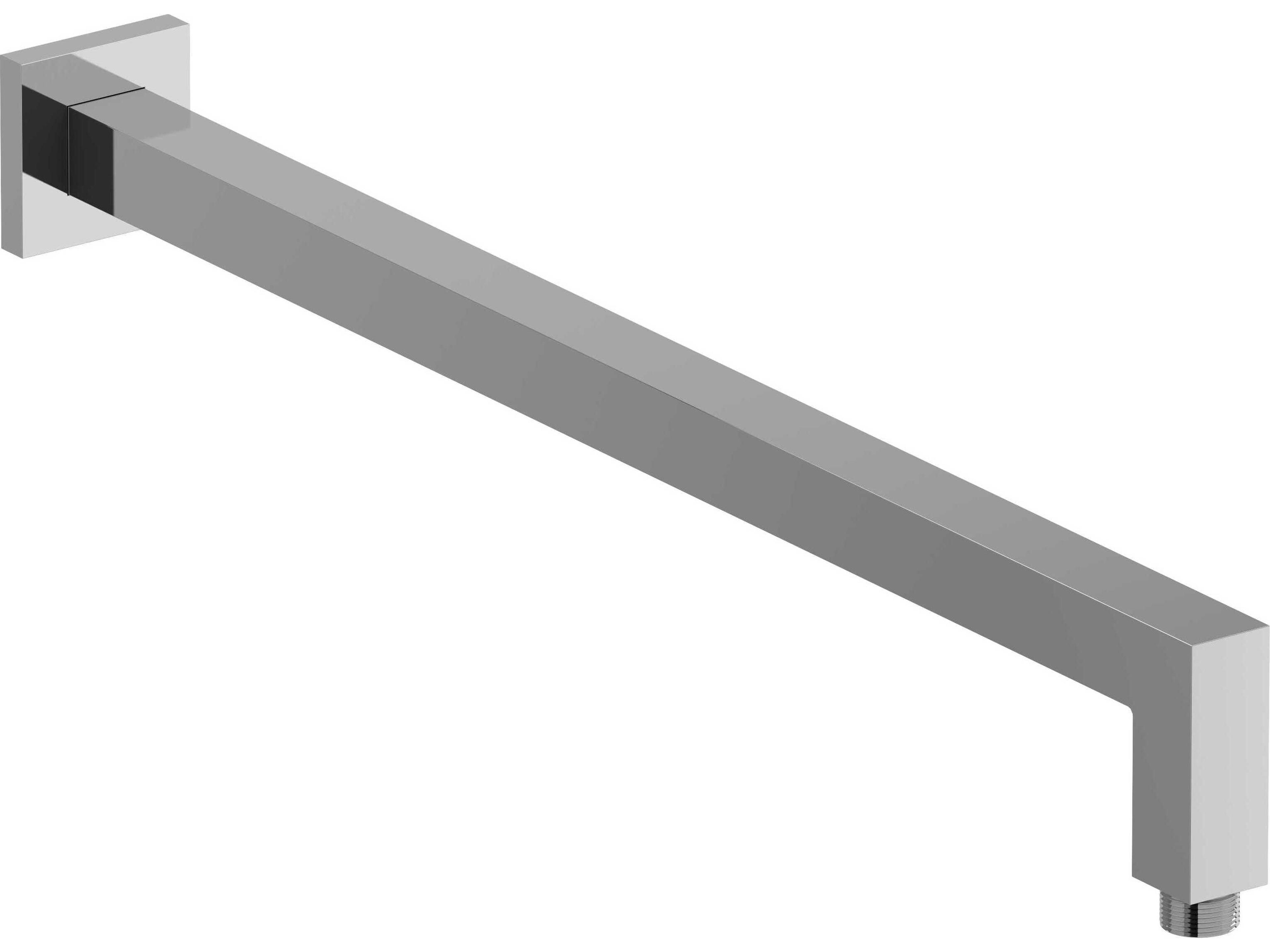 Chrome Reach Wall Mount Shower Arm with Square Escutcheon