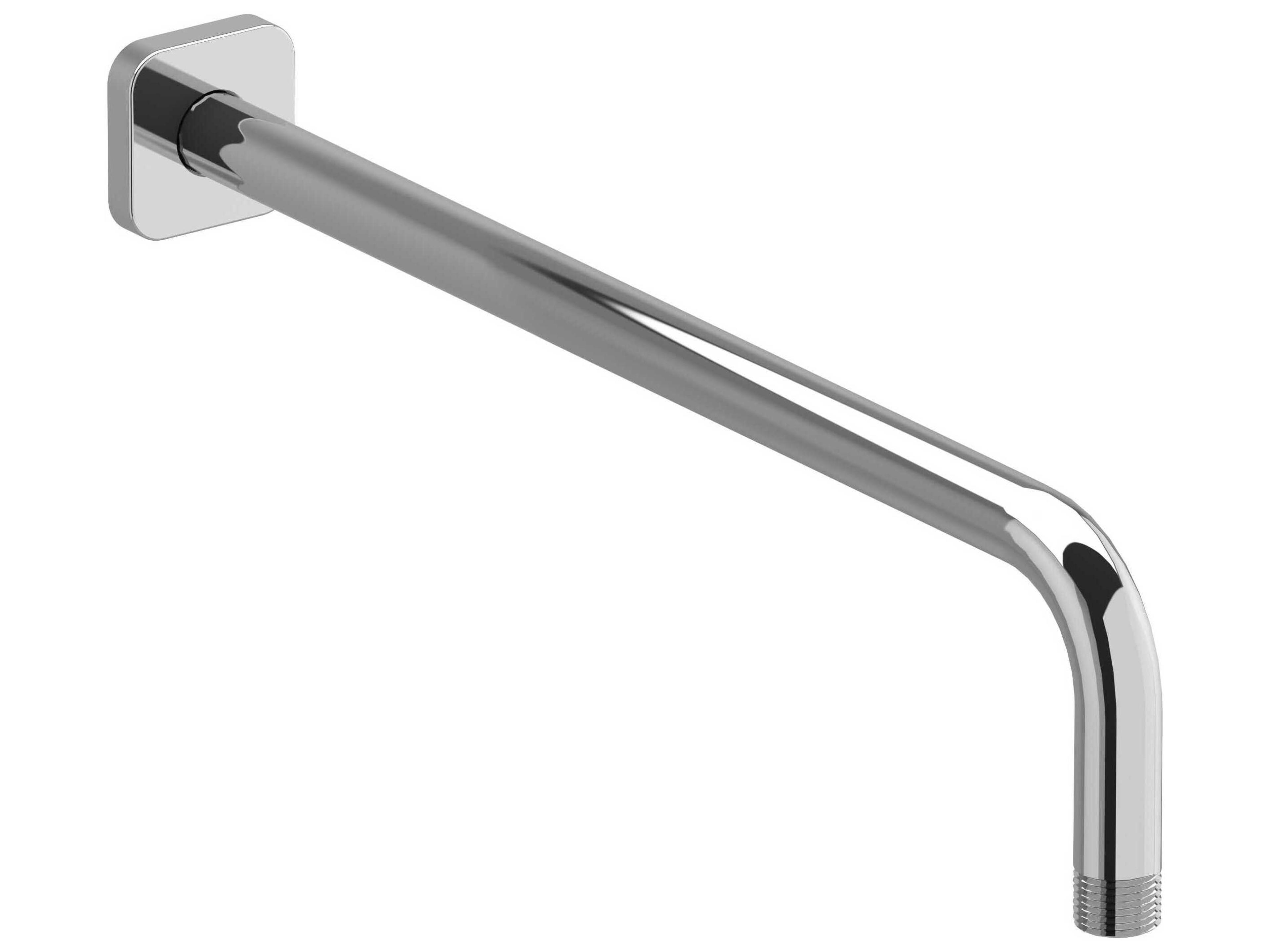 Chrome Reach Wall Mount Shower Arm with Square Escutcheon