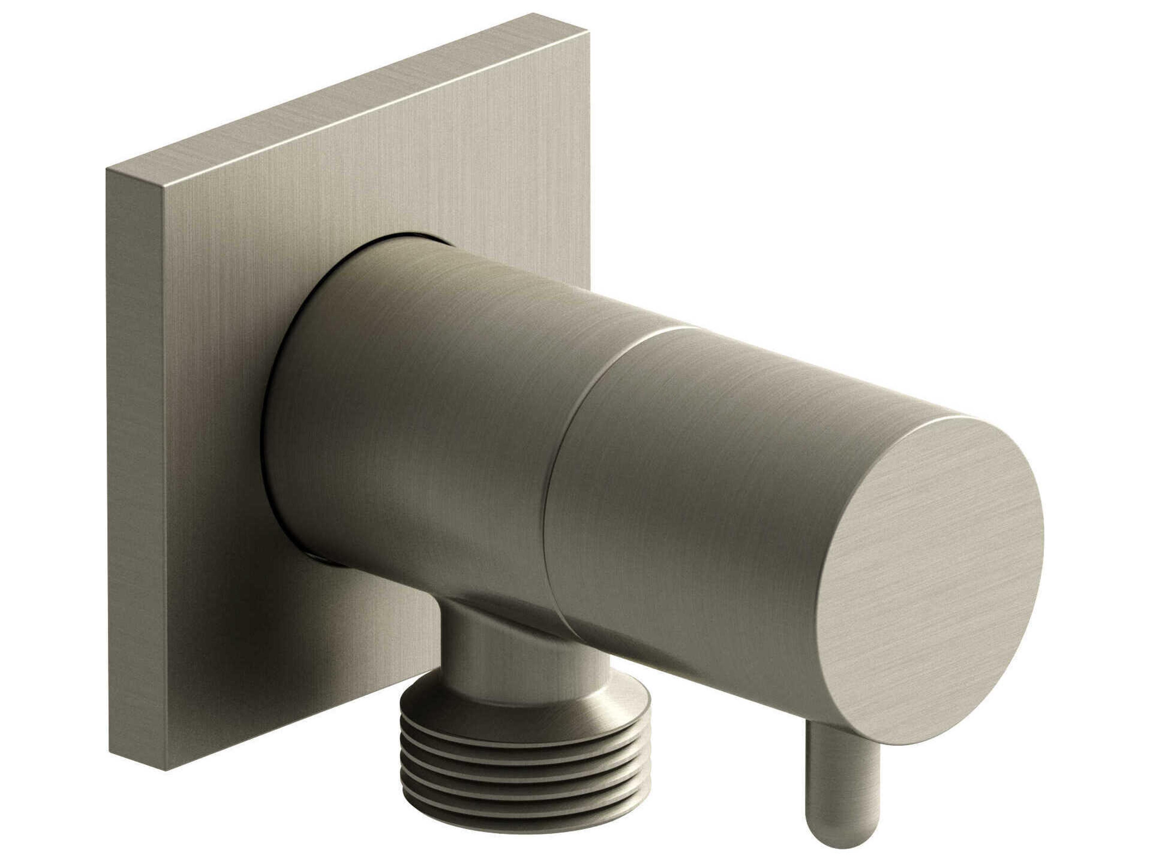 Brushed Nickel Elbow Supply with Shut-Off Valve