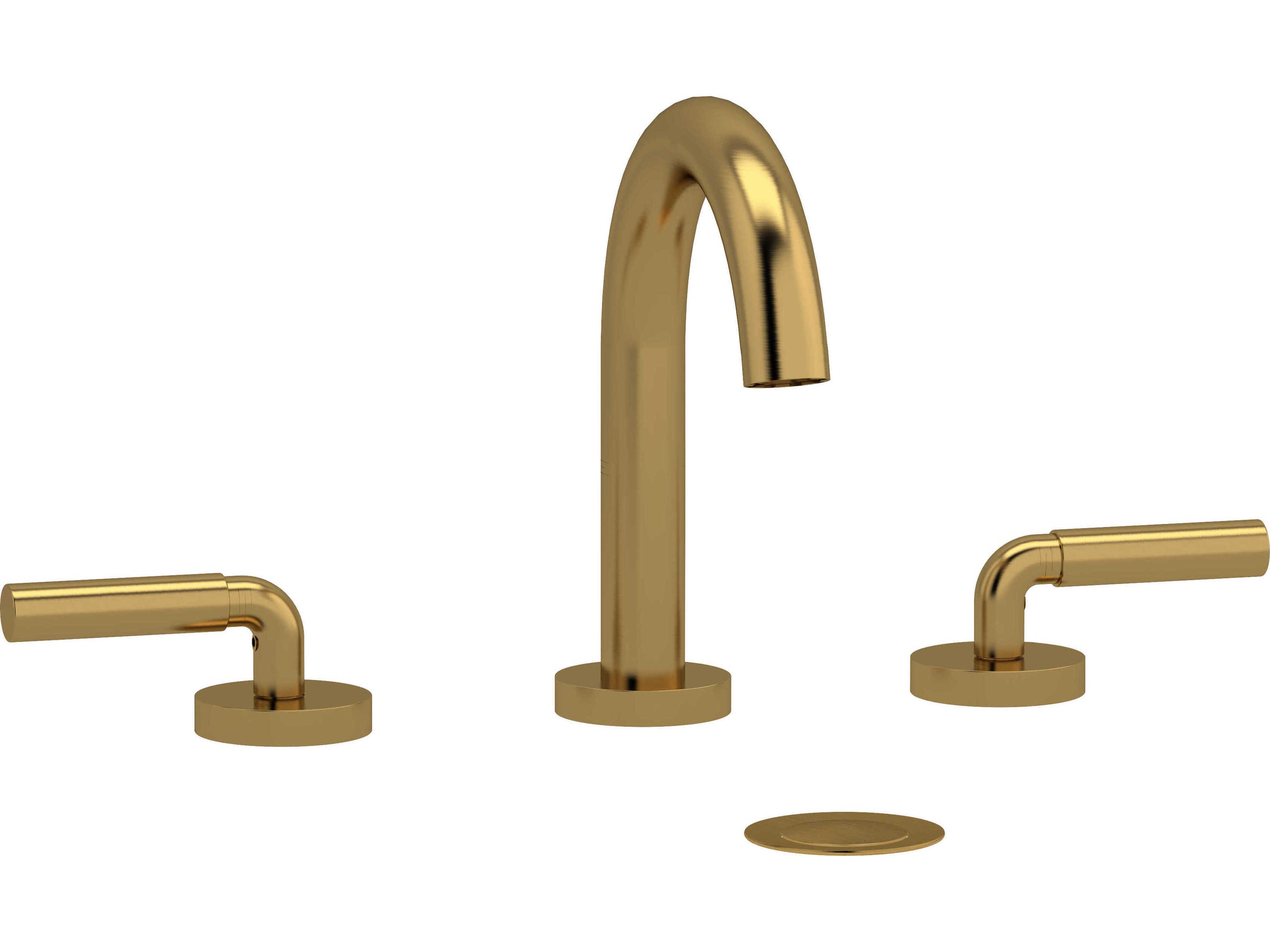 Riu Brushed Gold Widespread Lavatory Faucet with C-Spout