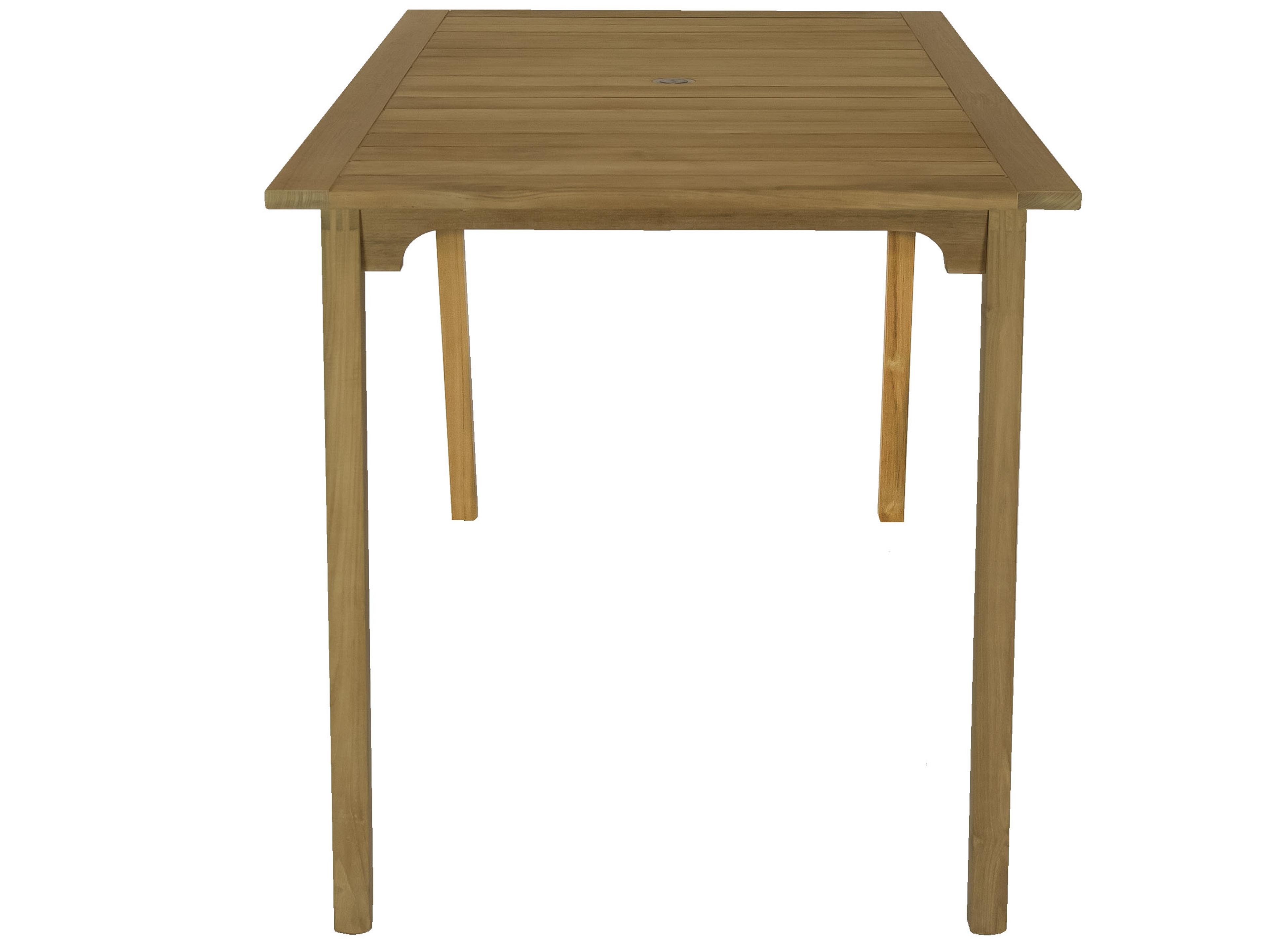 Royal Teak Collection Admiral Rectangular Outdoor Patio Bar Table