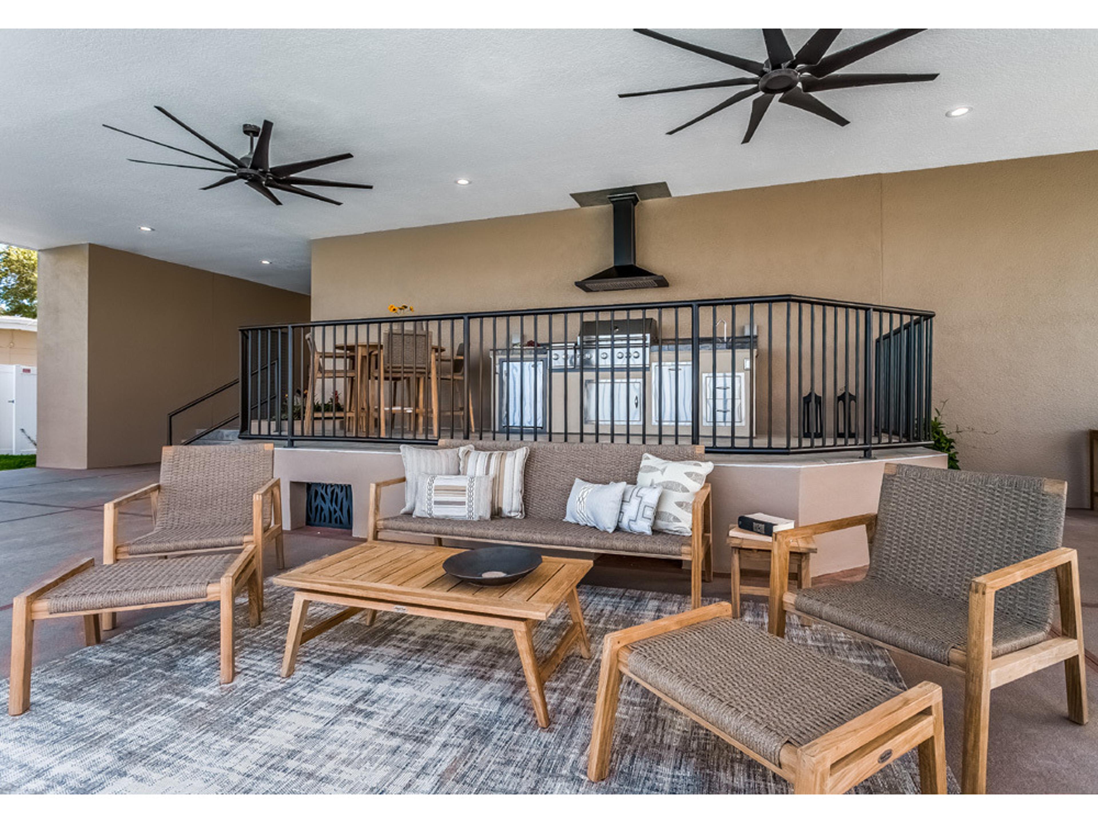 Royal Teak Collection Admiral Teak Rope Stationary Sofa in Charcoal