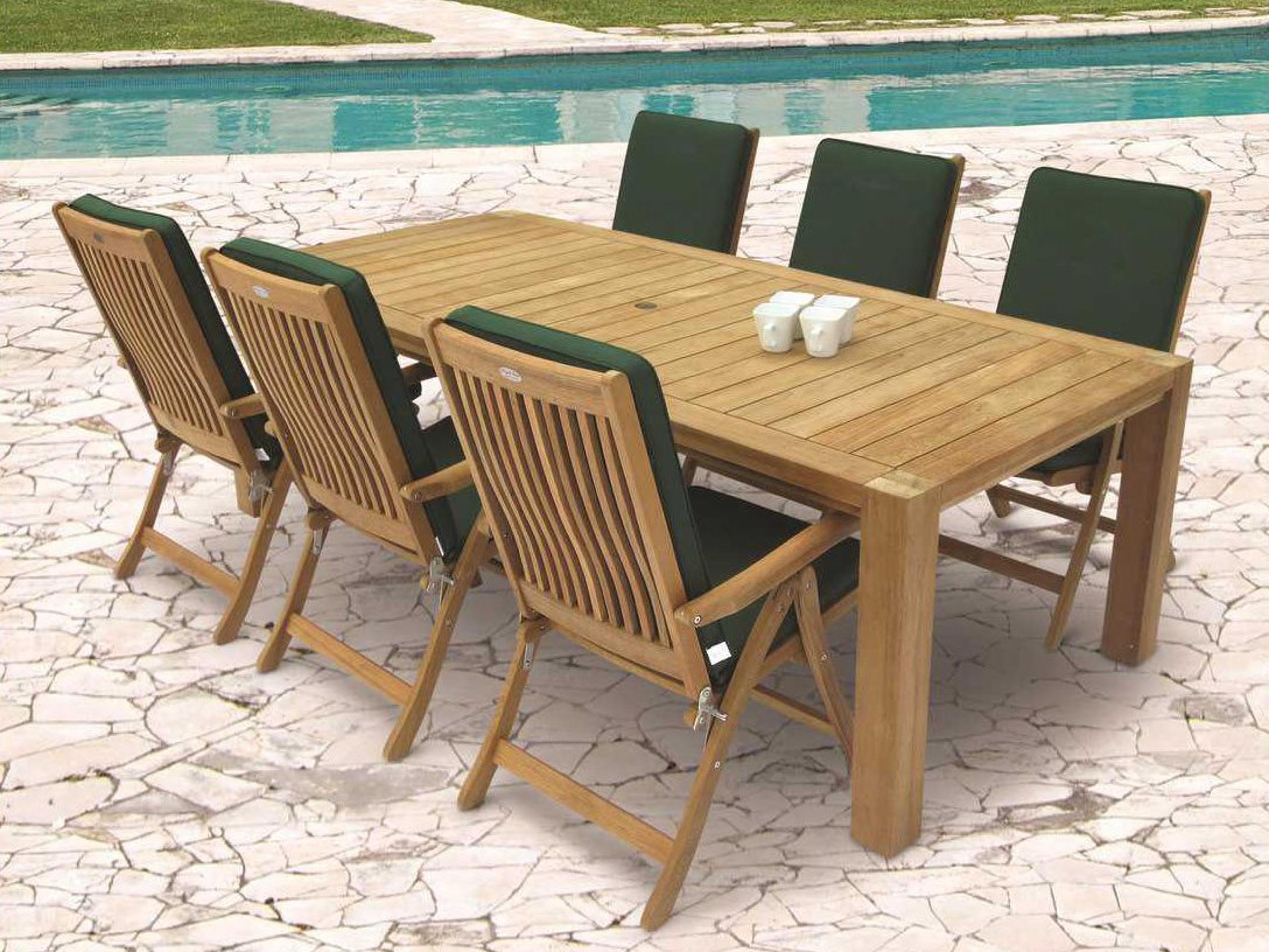Royal Teak Collection Comfort Rectangular Patio Dining Table