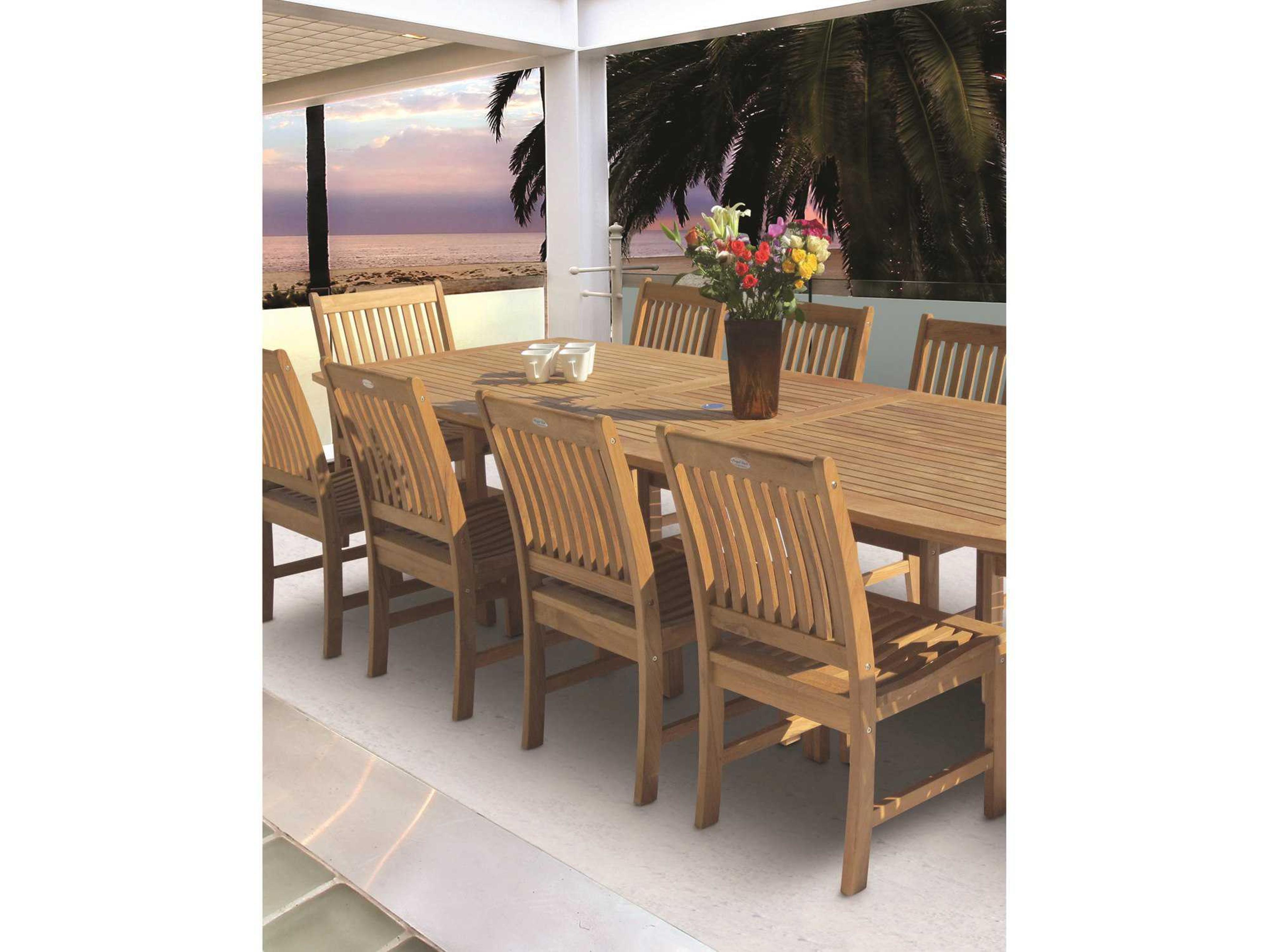 Royal Teak Collection Compass Outdoor Patio Dining Side Chair