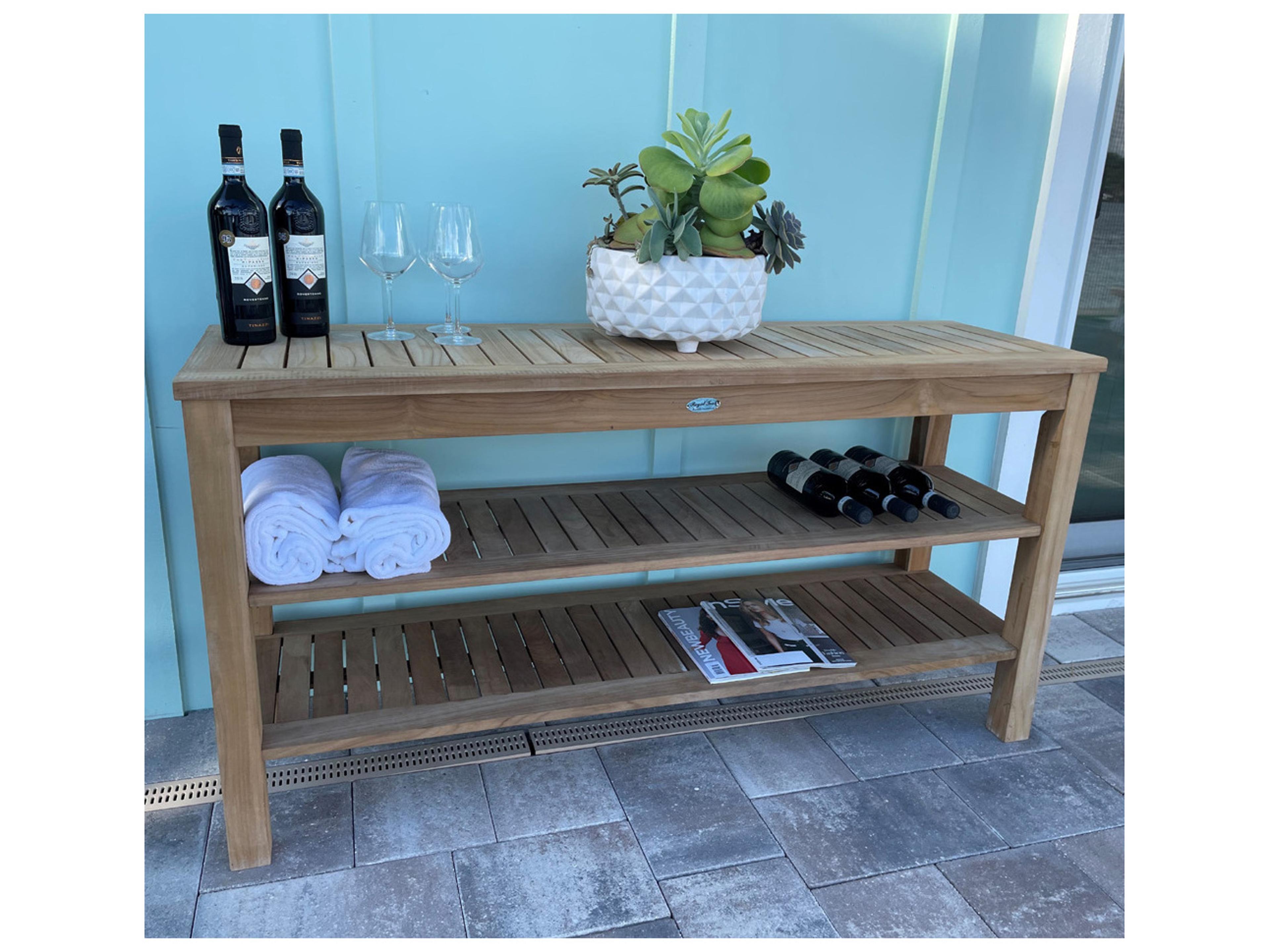 Royal Teak Collection Classic Teak Rectangular Console Table