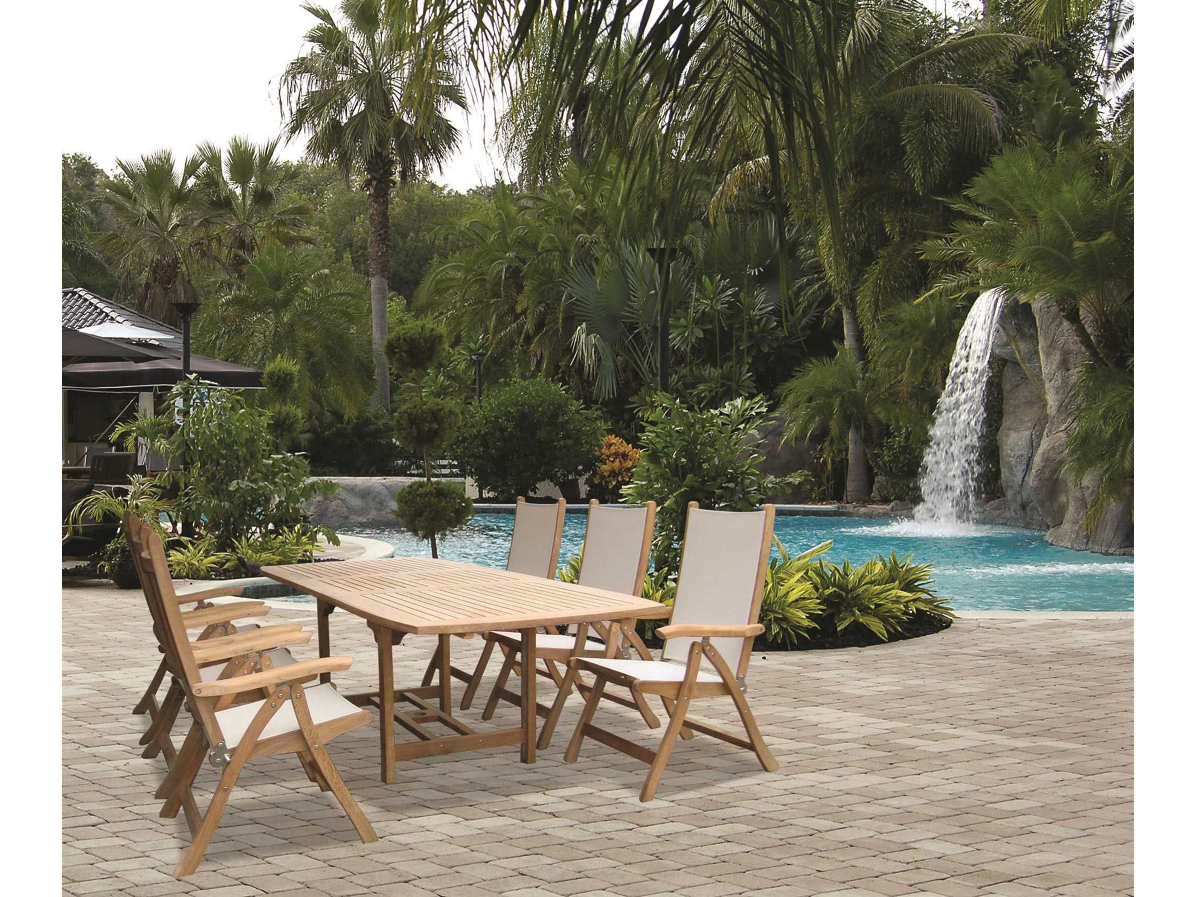 Royal Teak Collection Florida Sling Outdoor Dining Set