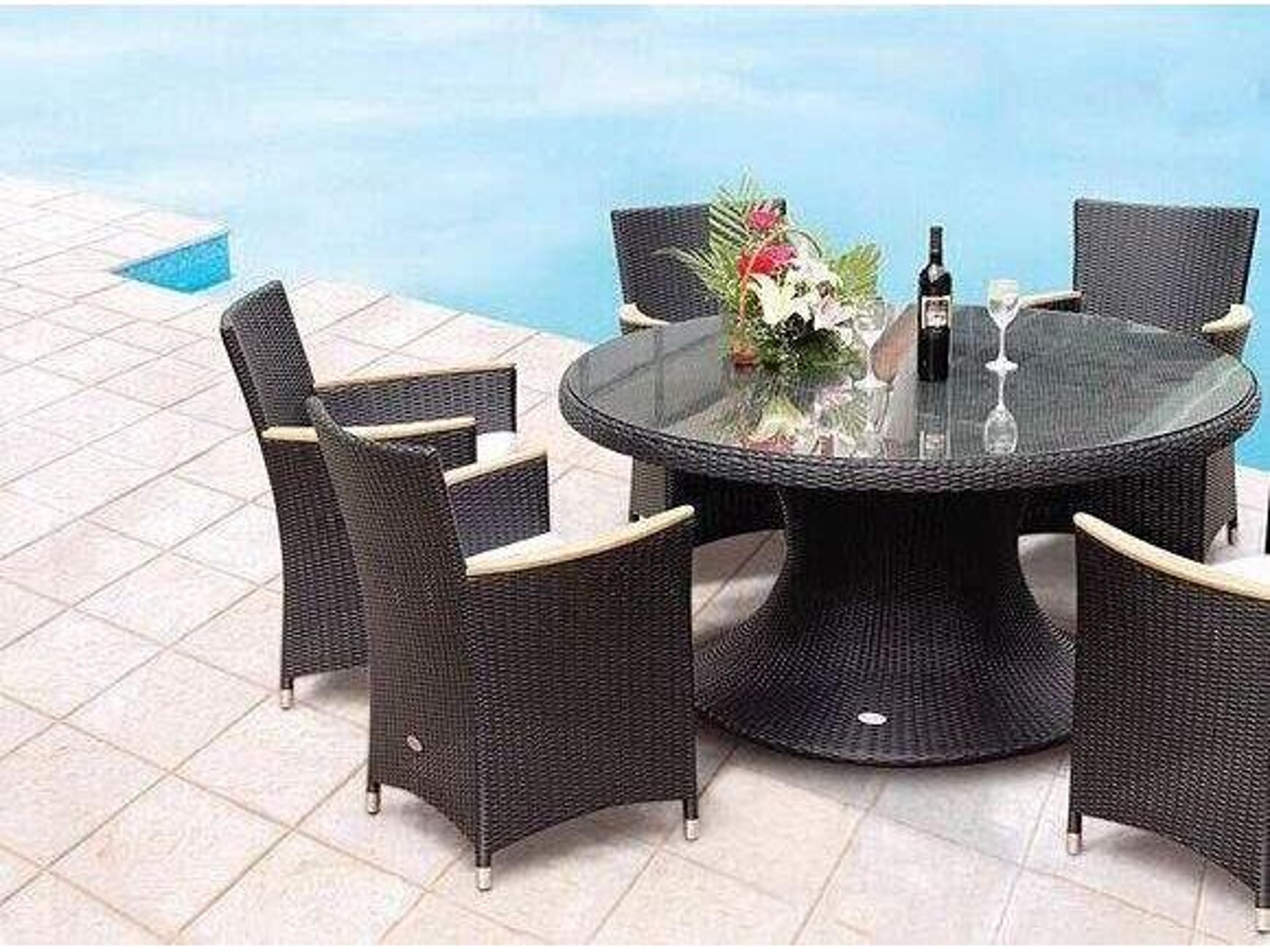 Royal Teak Collection Helena Chair Black / White Cushion