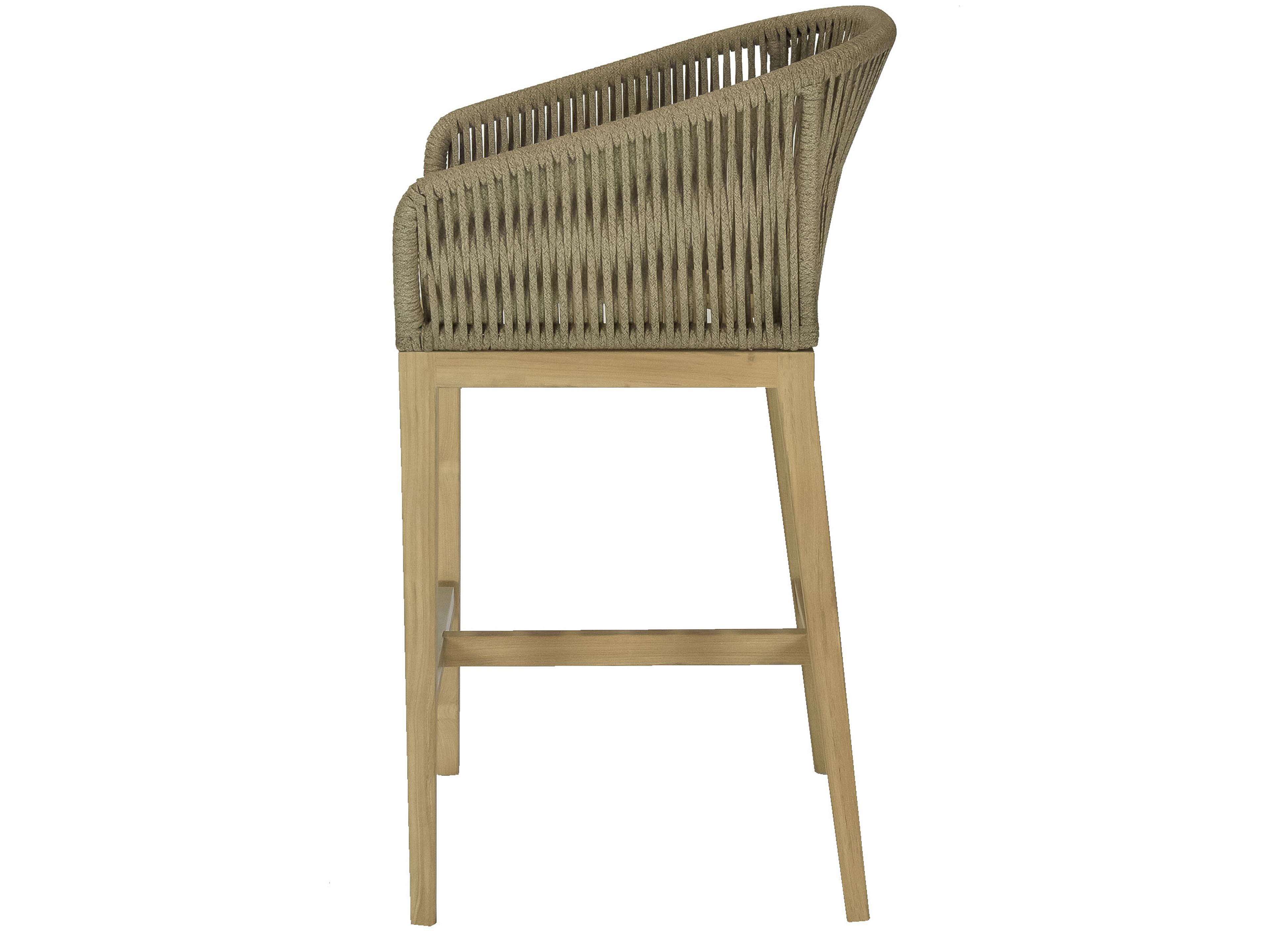 Royal Teak Collection Malibu Dessert Sand Outdoor Patio Bar Chair