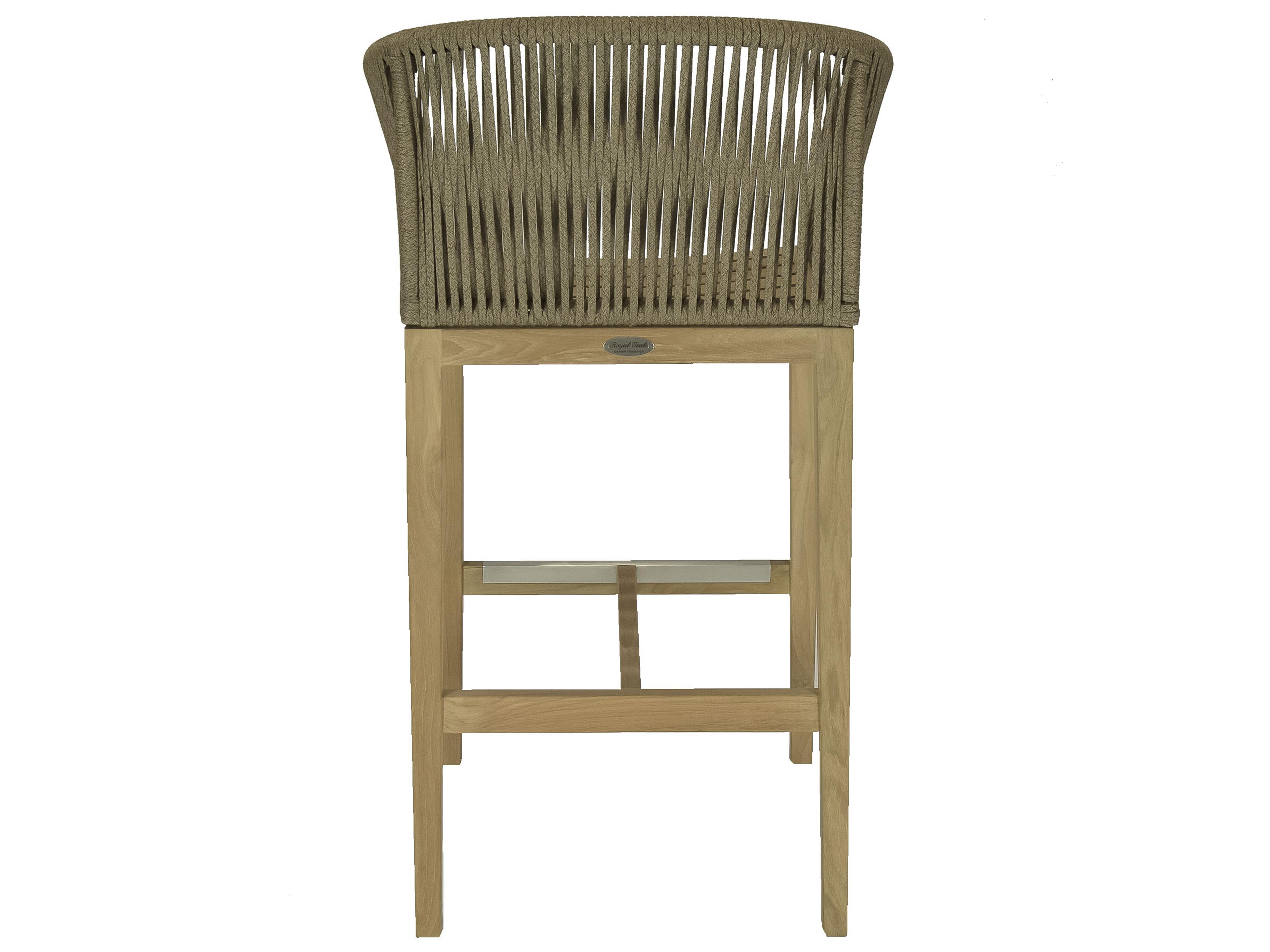 Royal Teak Collection Malibu Dessert Sand Outdoor Patio Bar Chair