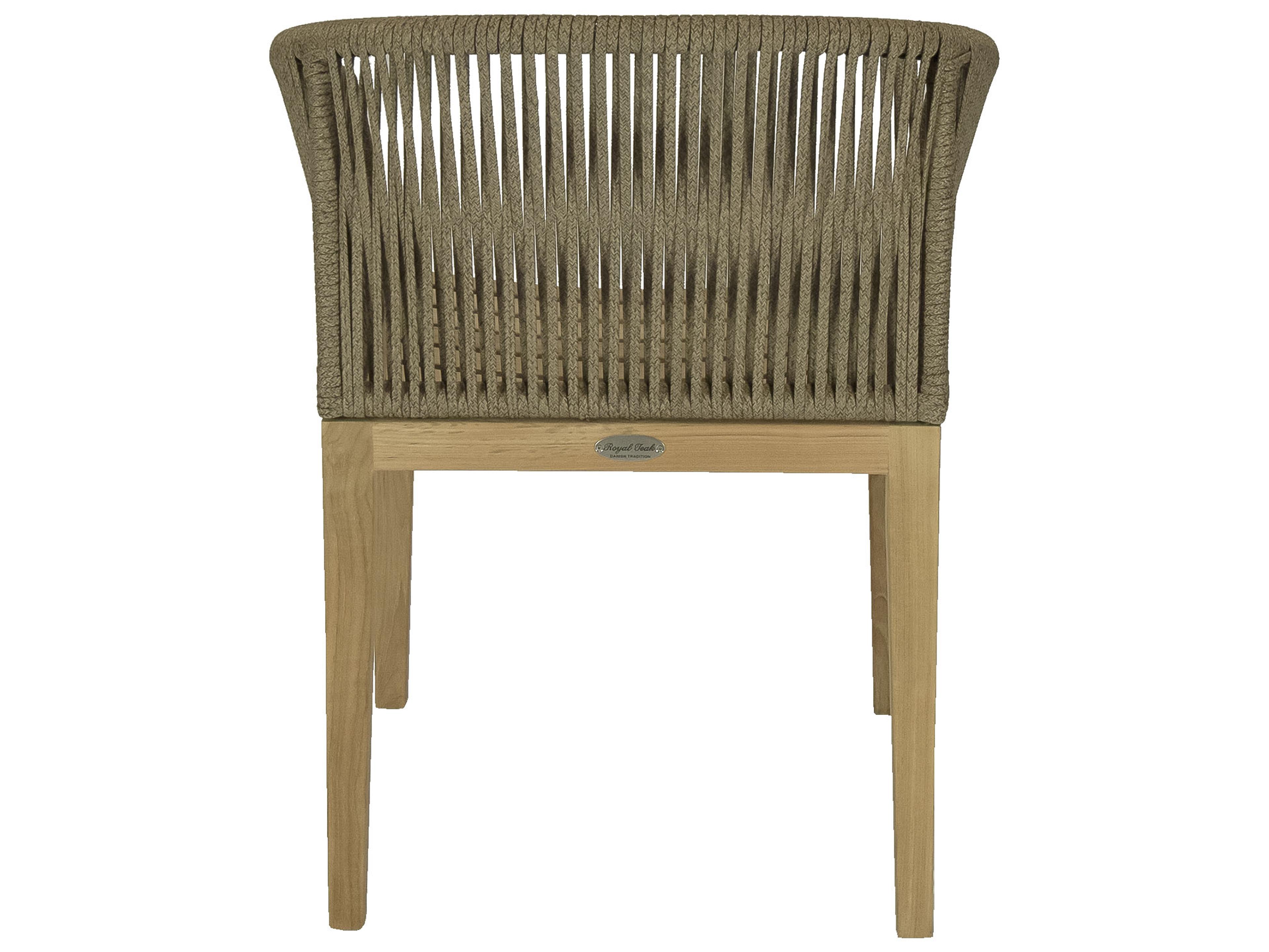 Royal Teak Collection Malibu Dessert Sand Outdoor Dining Arm Chair