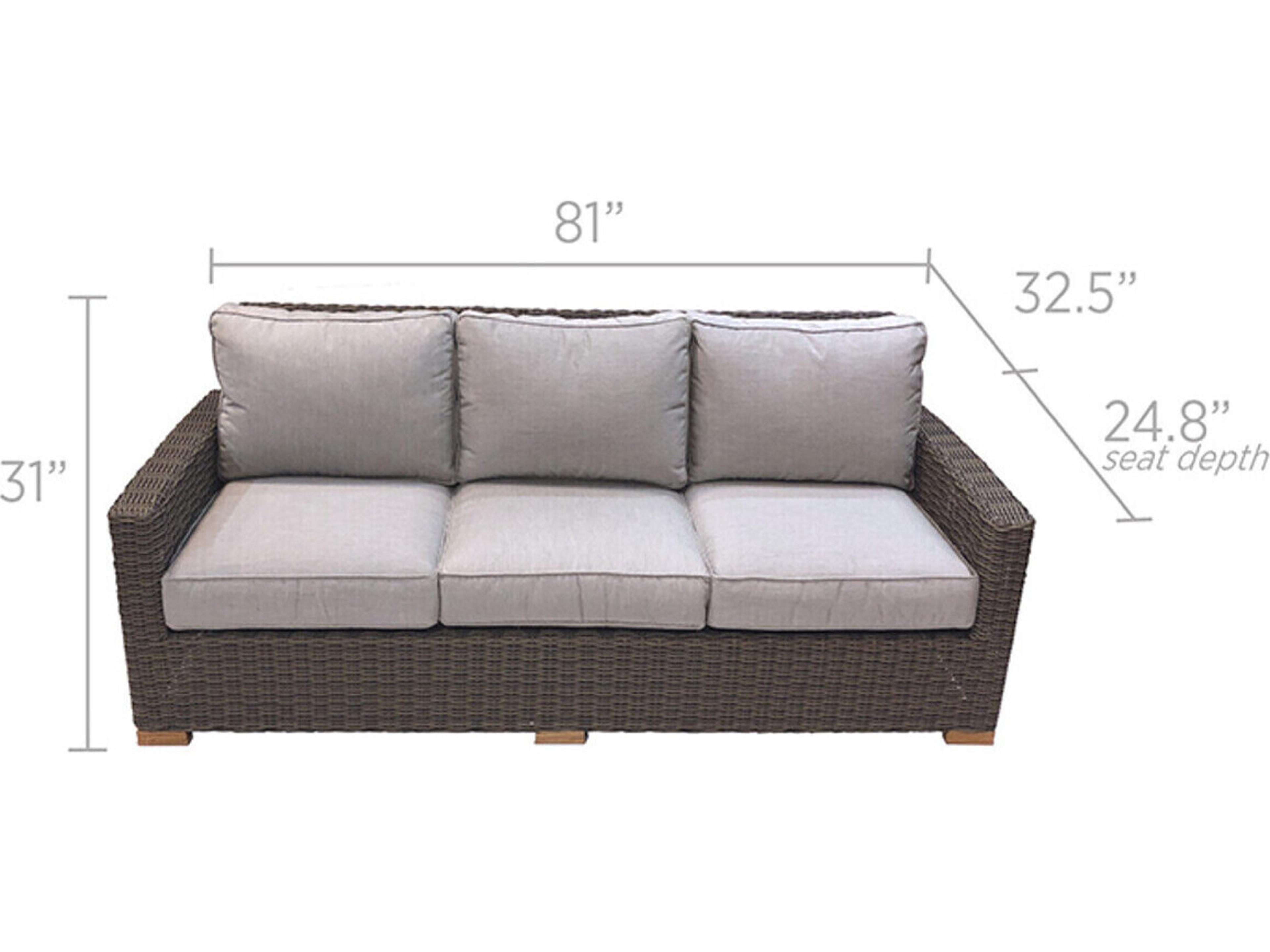 Royal Teak Collection Sanibel Outdoor Patio Sofa / FRAME ONLY