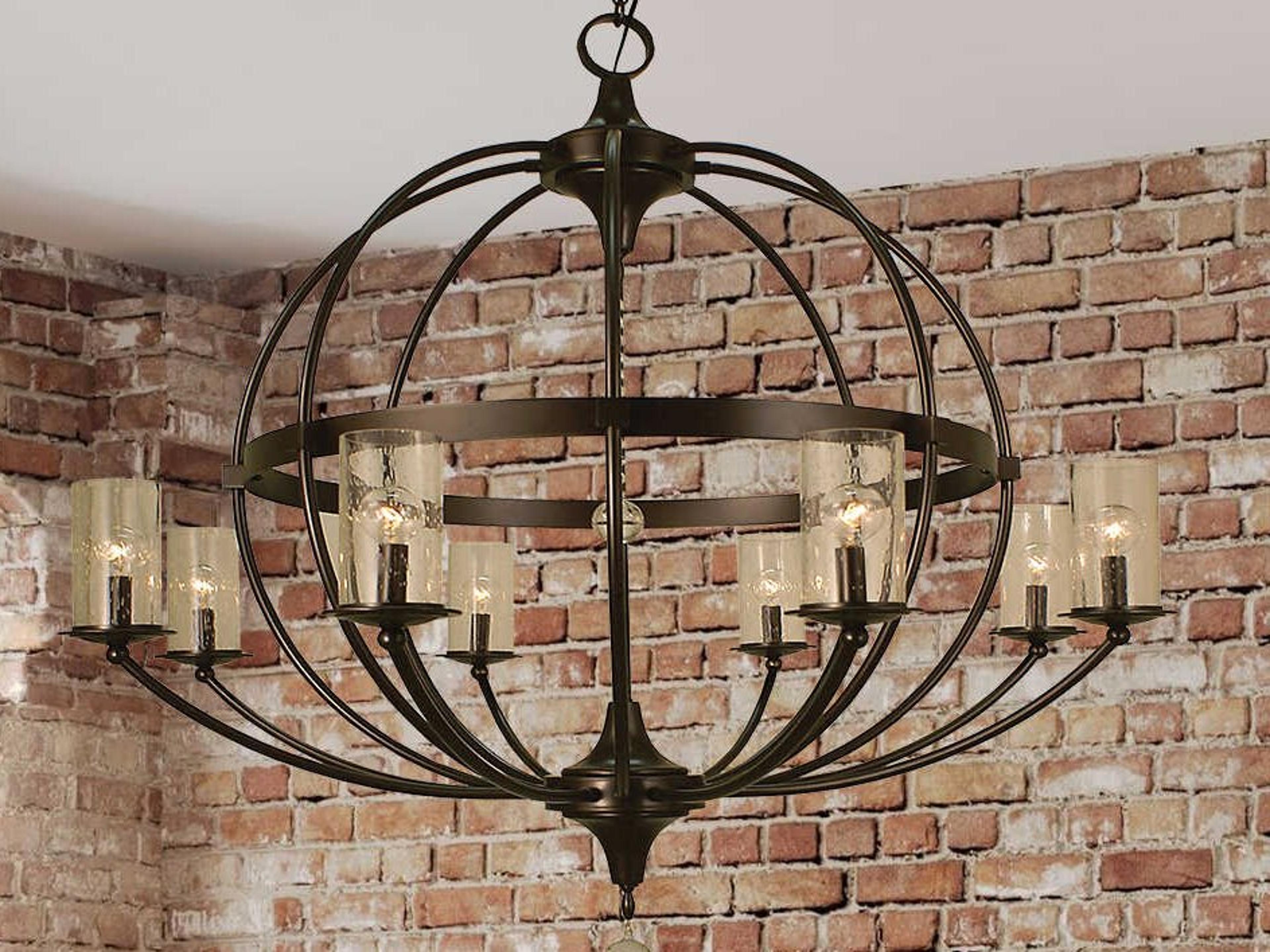 Framburg Compass 8-Light Crystal Globe Chandelier