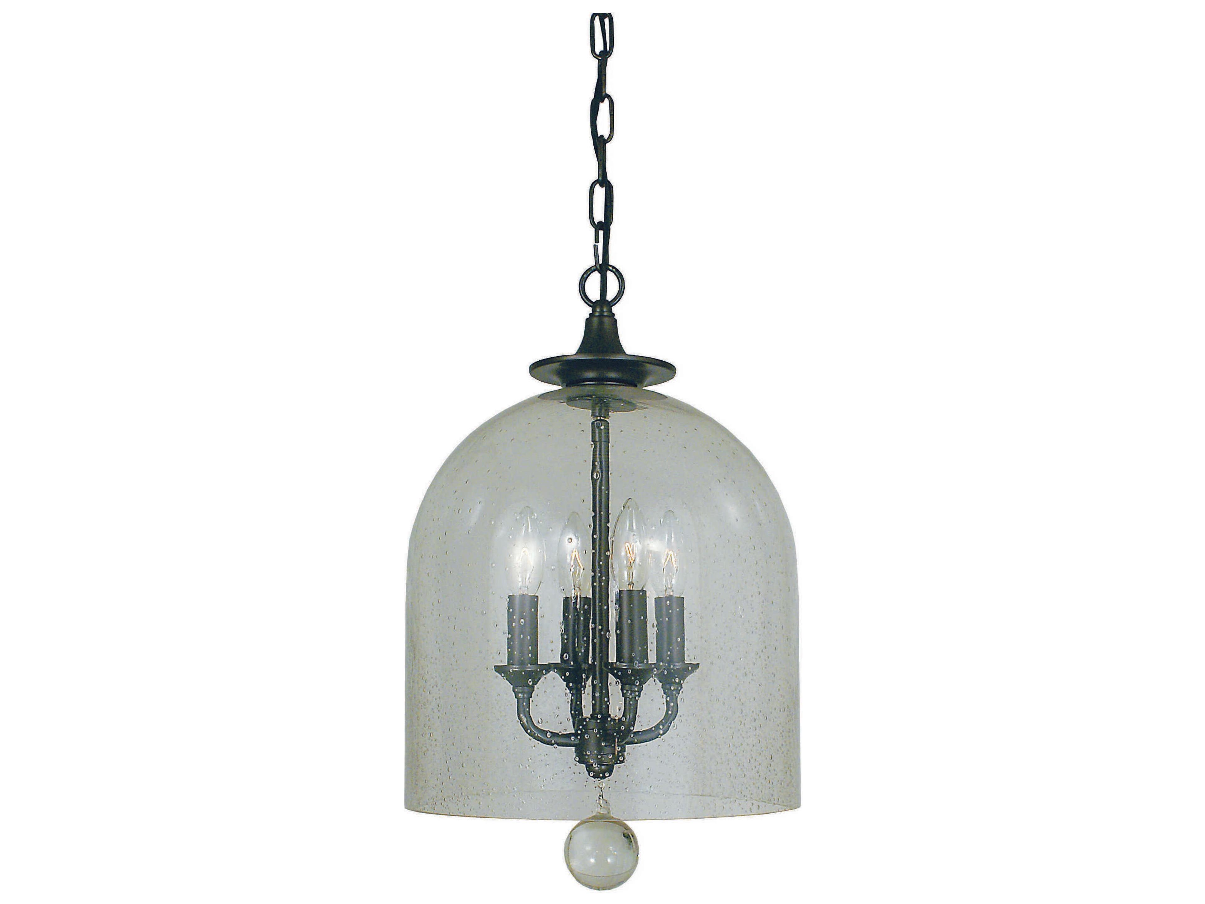 Hannover 4-Light Glass Dome Pendant