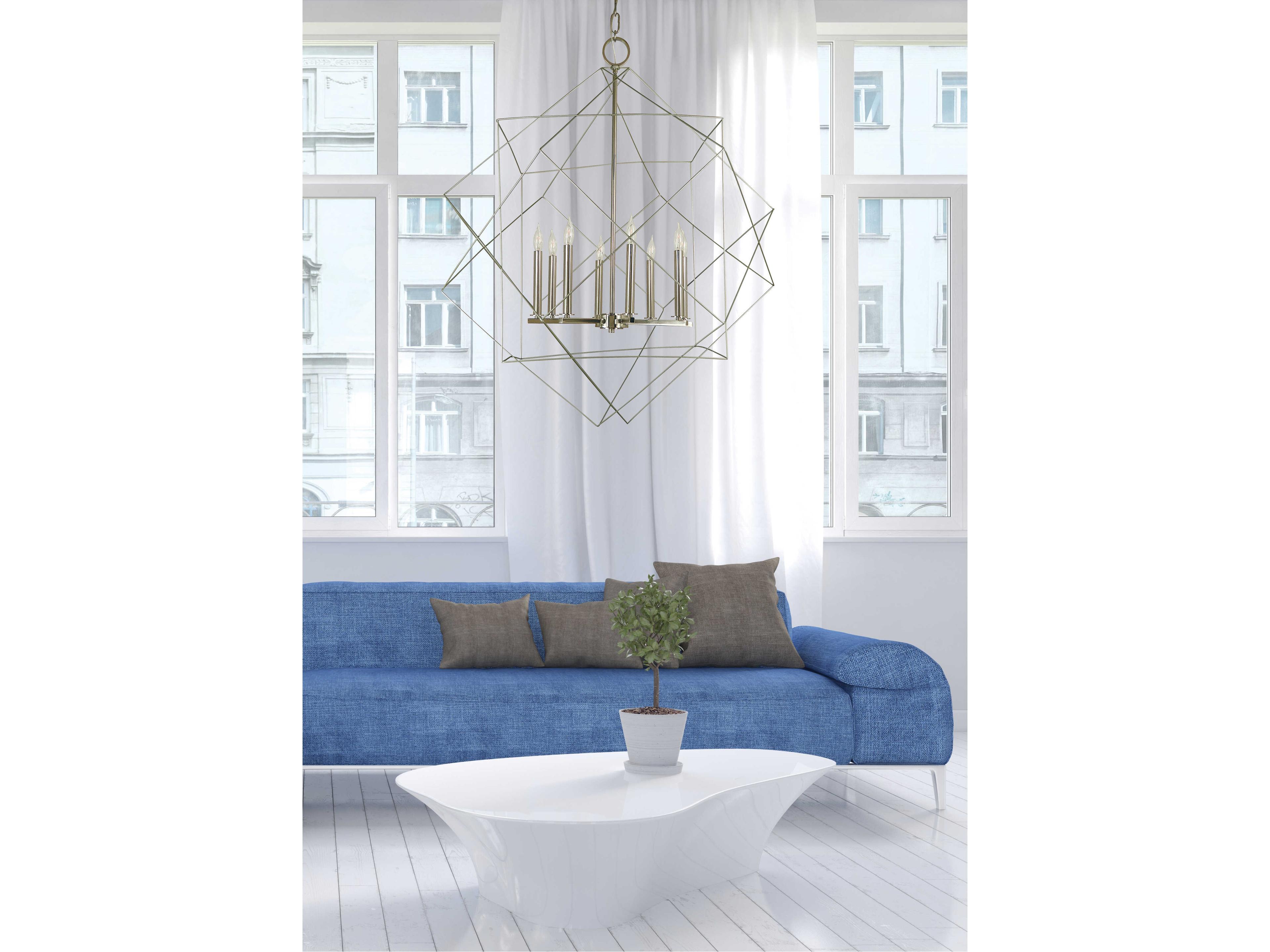 Framburg Etoile 8-Light Geometric Chandelier