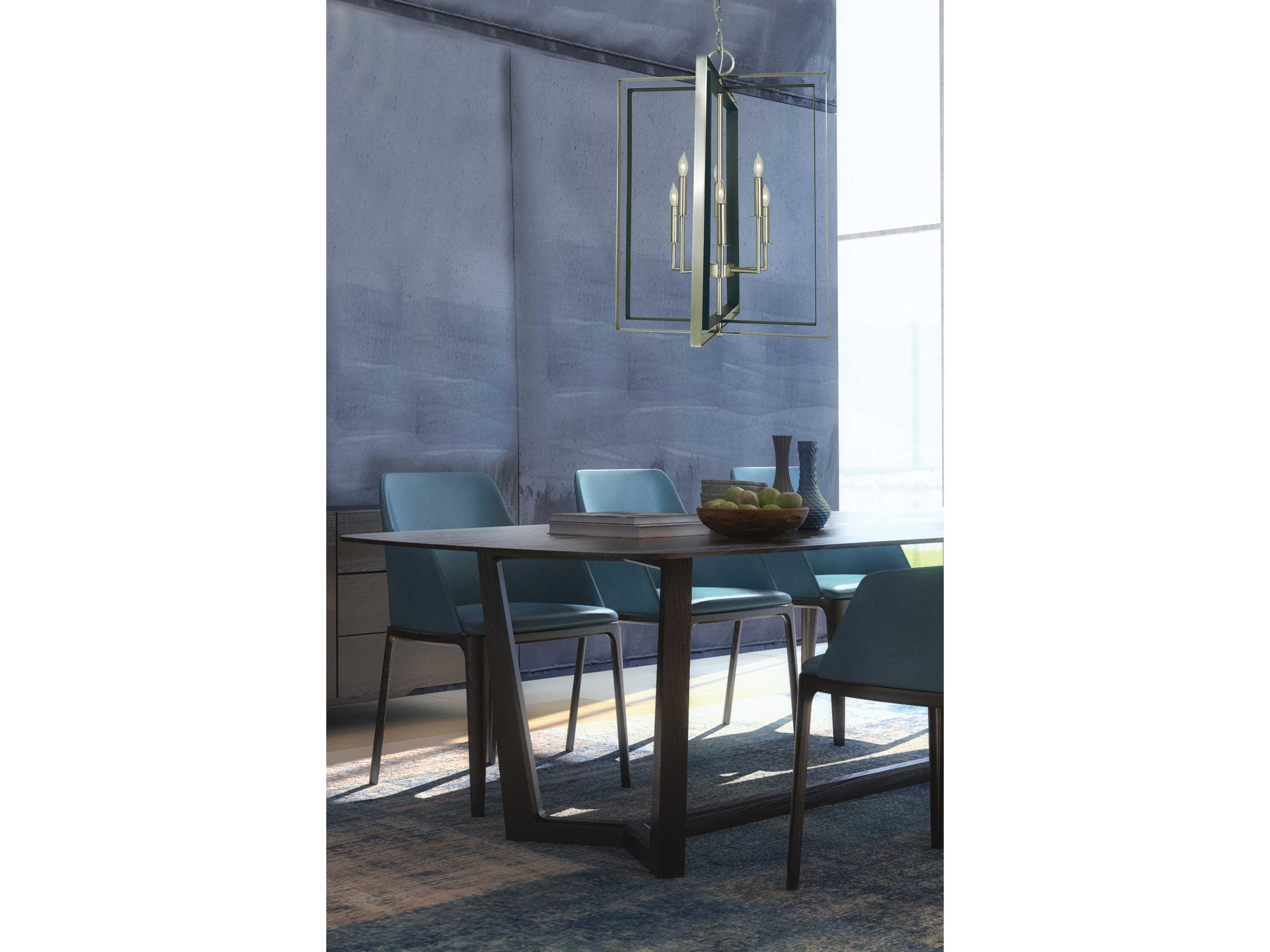 Framburg Symmetry 6-Light Candelabra Geometric Chandelier