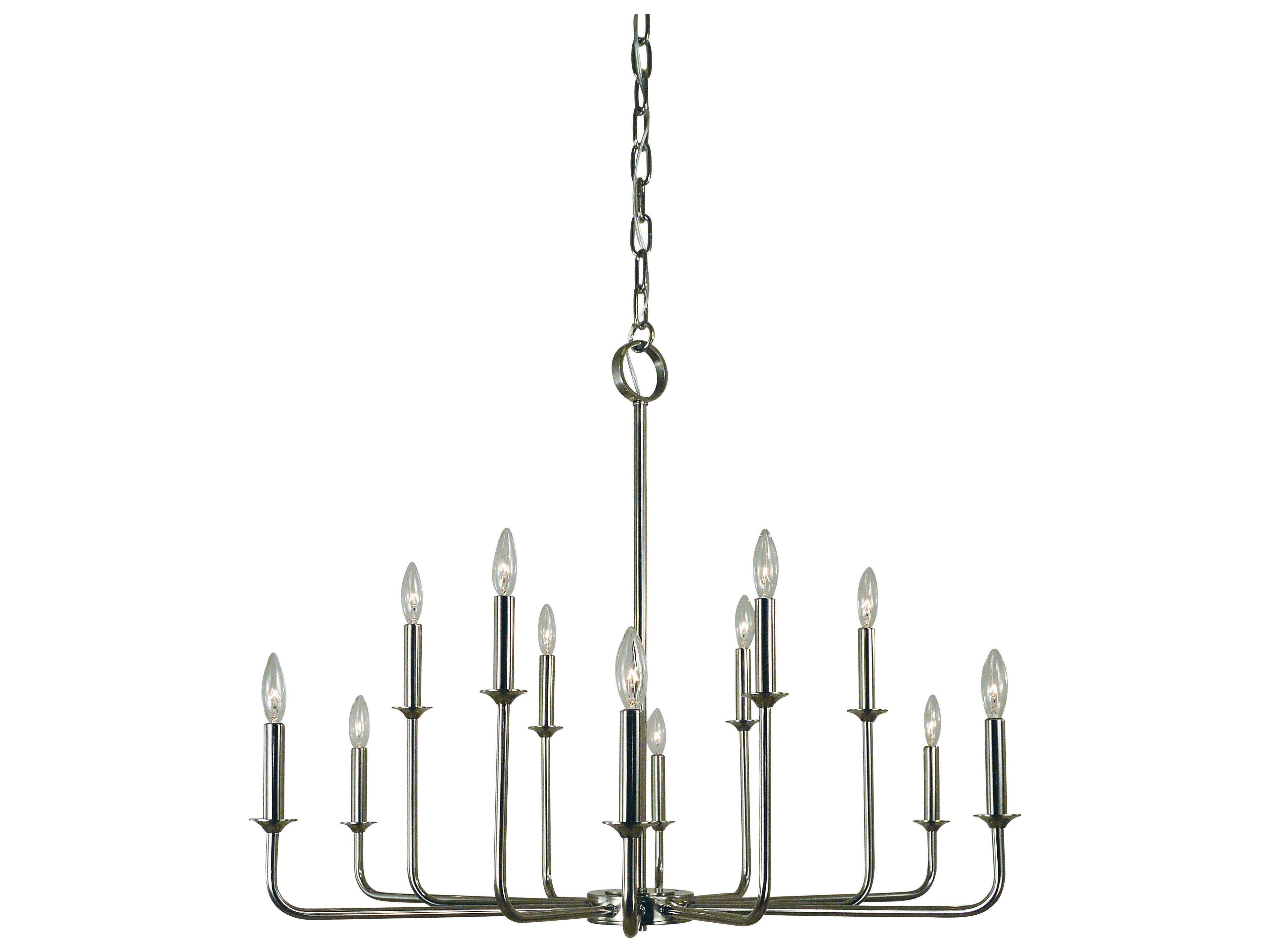 Boulevard 12-Light Polished Nickel Chandelier