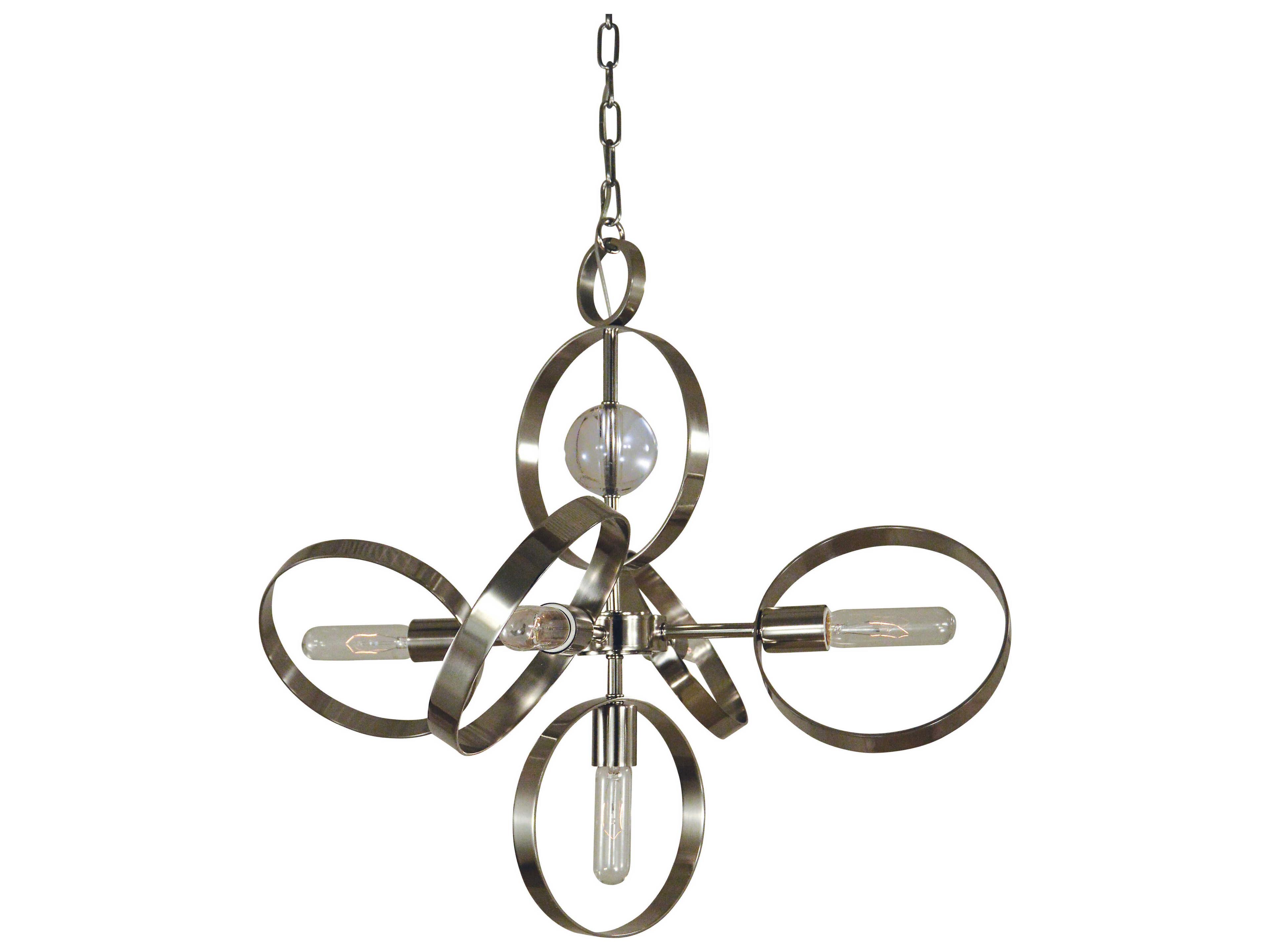 Copernicus 5-Light Polished Nickel Round Chandelier