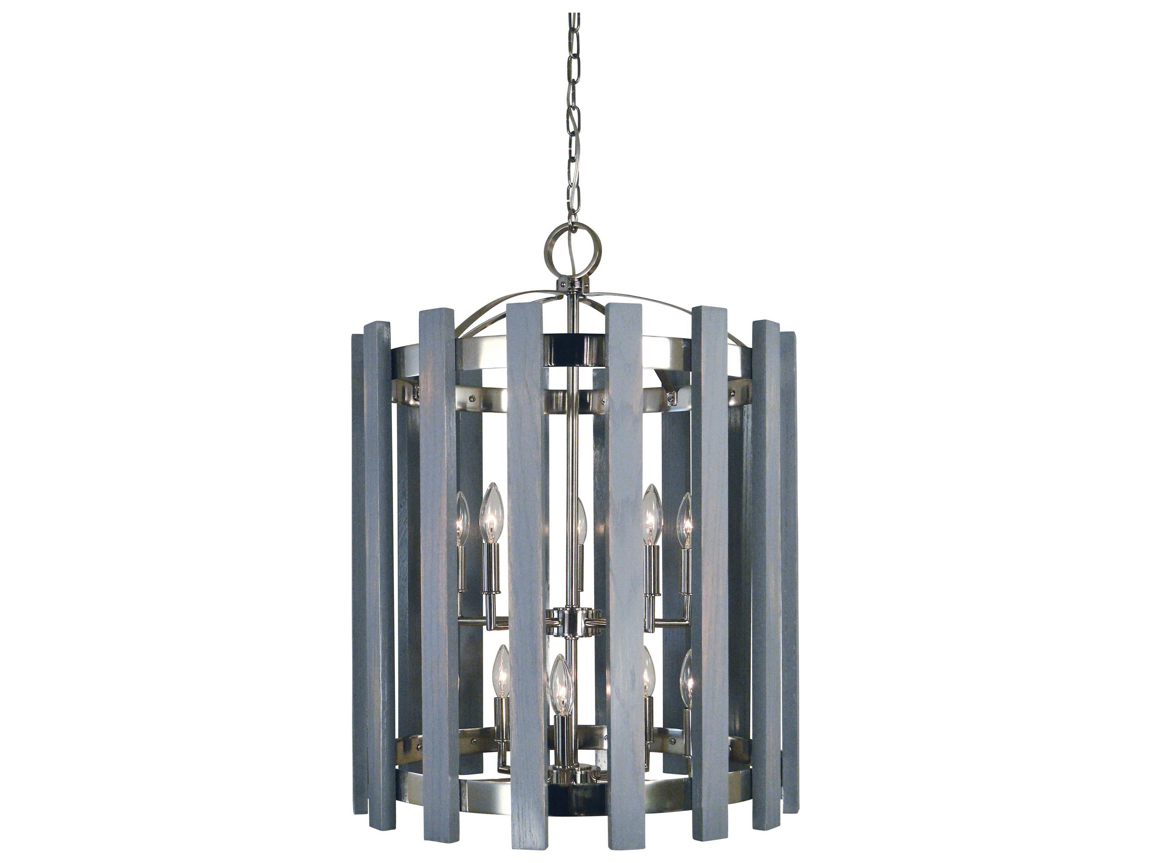 Arcadia 10-Light Polished Nickel Candelabra Cylinder Tiered Chandelier