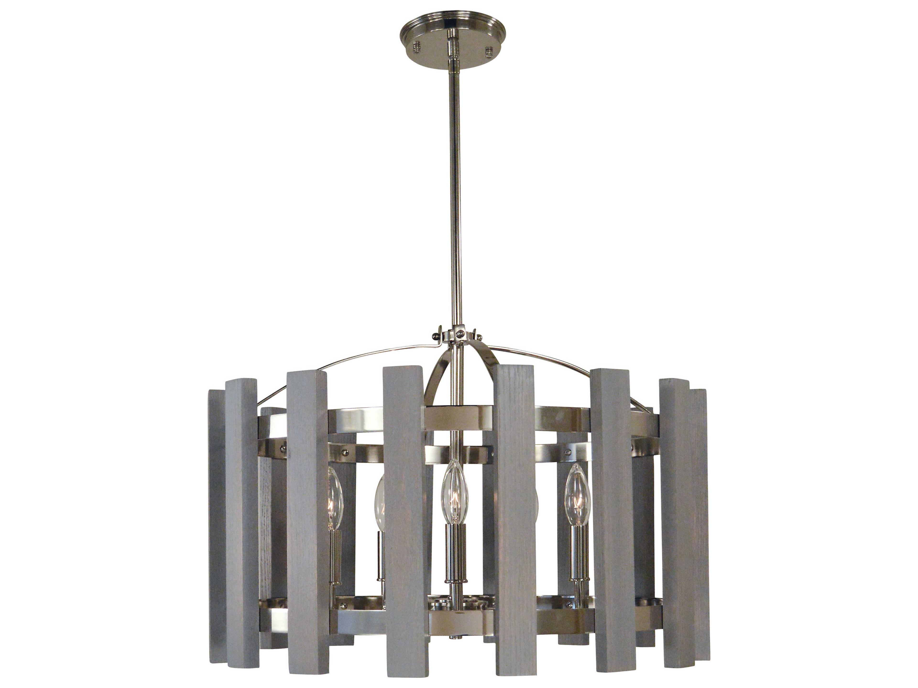 Arcadia 5-Light Polished Nickel Candelabra Chandelier