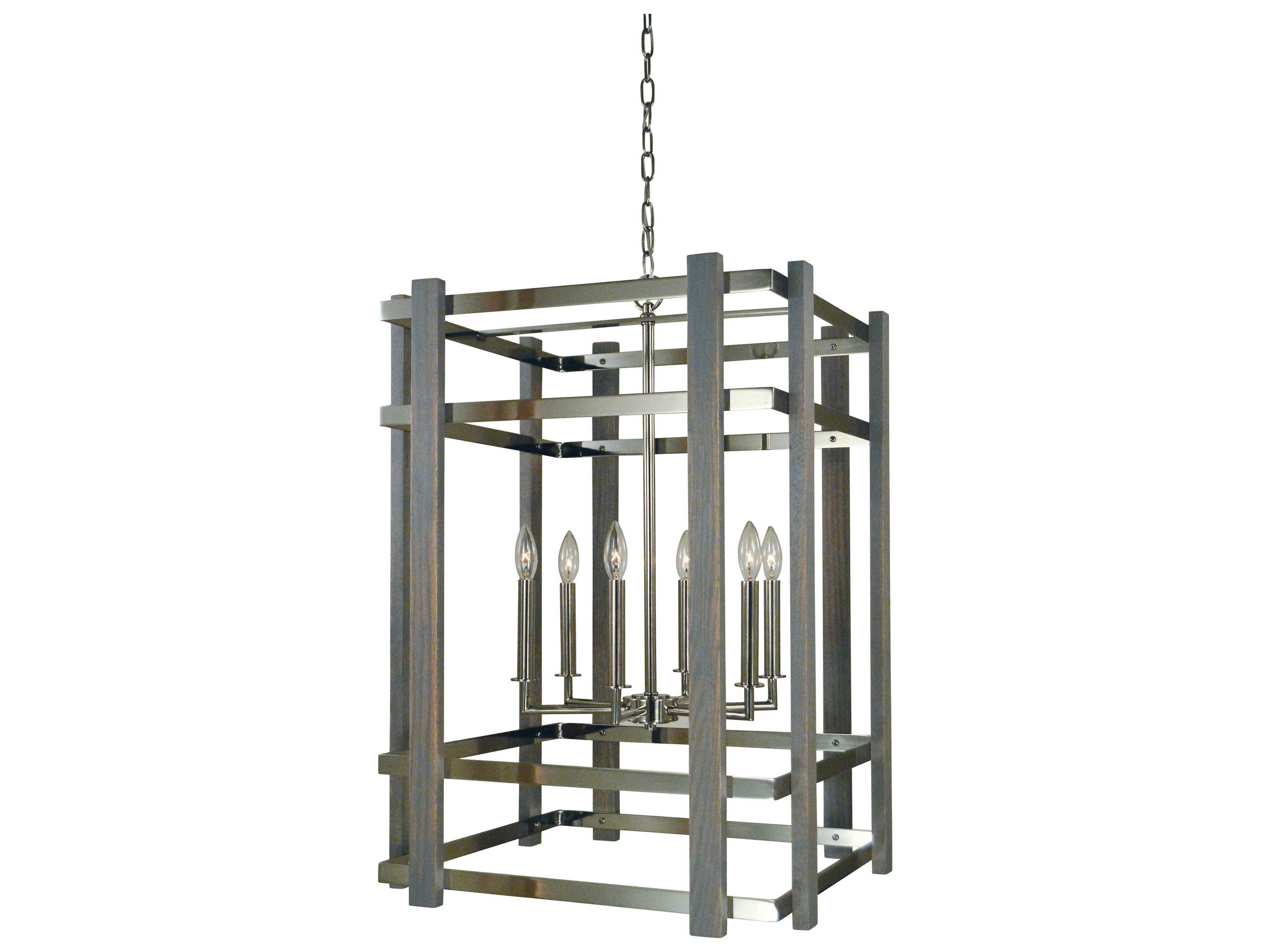 Arcadia 6-Light Polished Nickel Candelabra Chandelier