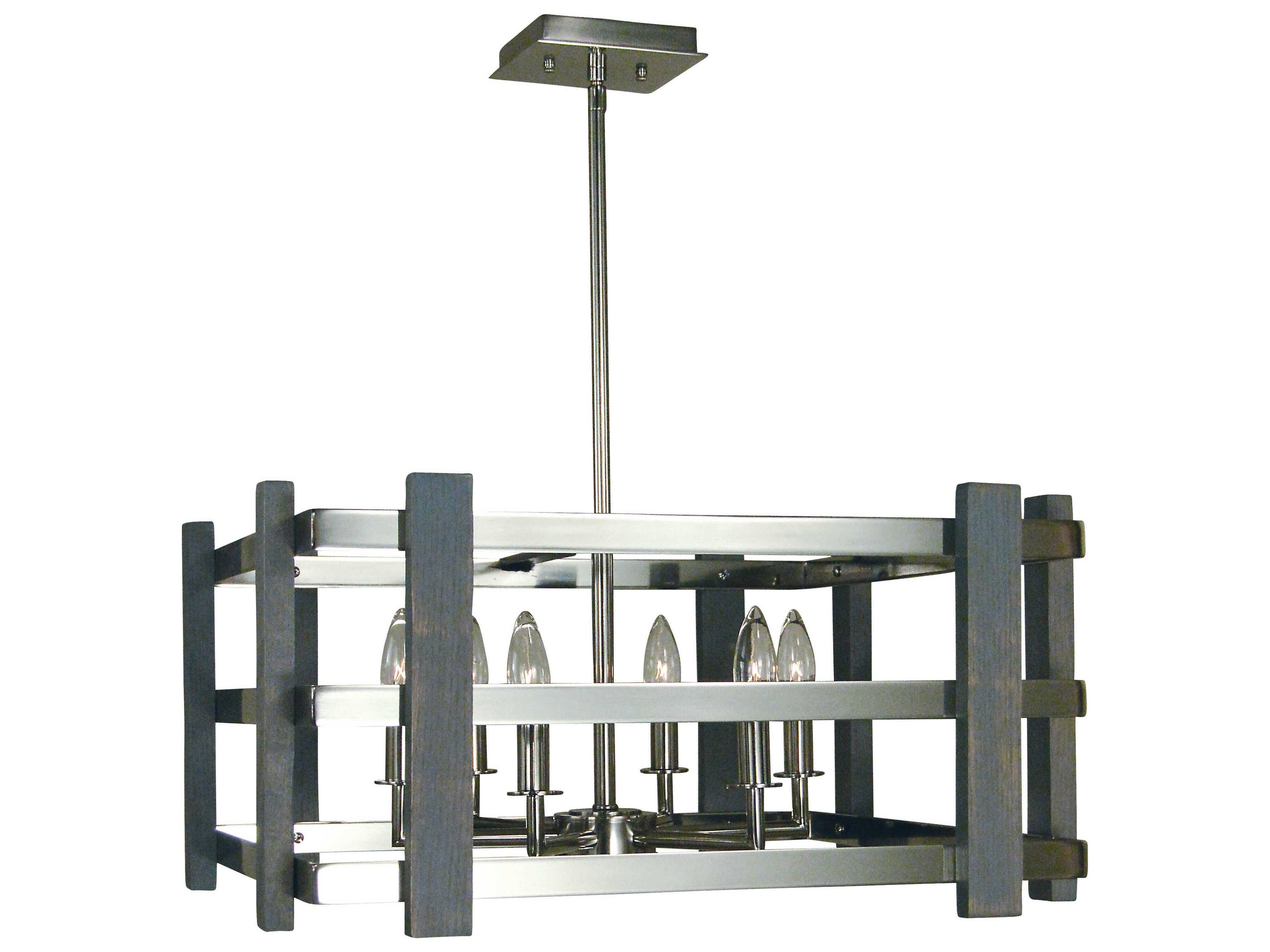 Arcadia 6-Light Polished Nickel Candelabra Chandelier