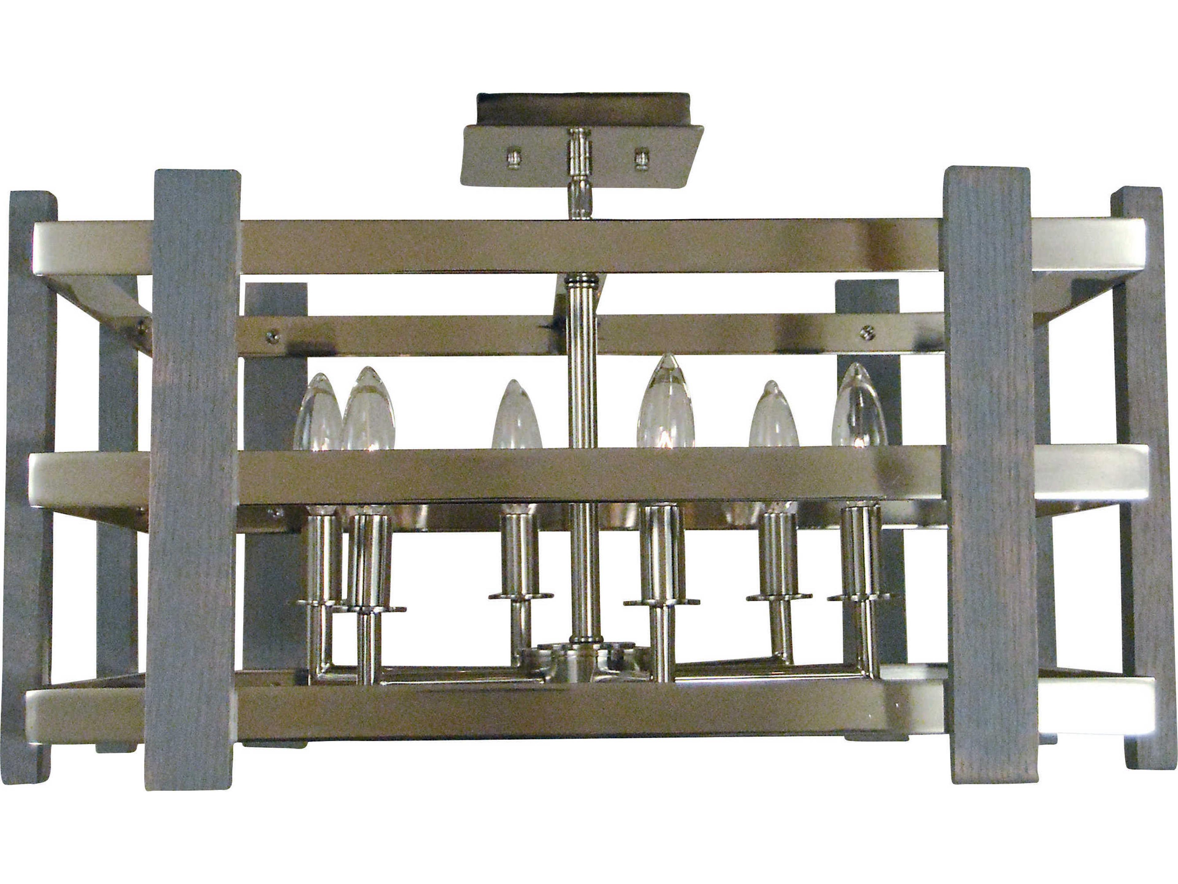 Framburg Arcadia 6-Light Polished Nickel Candelabra Chandelier