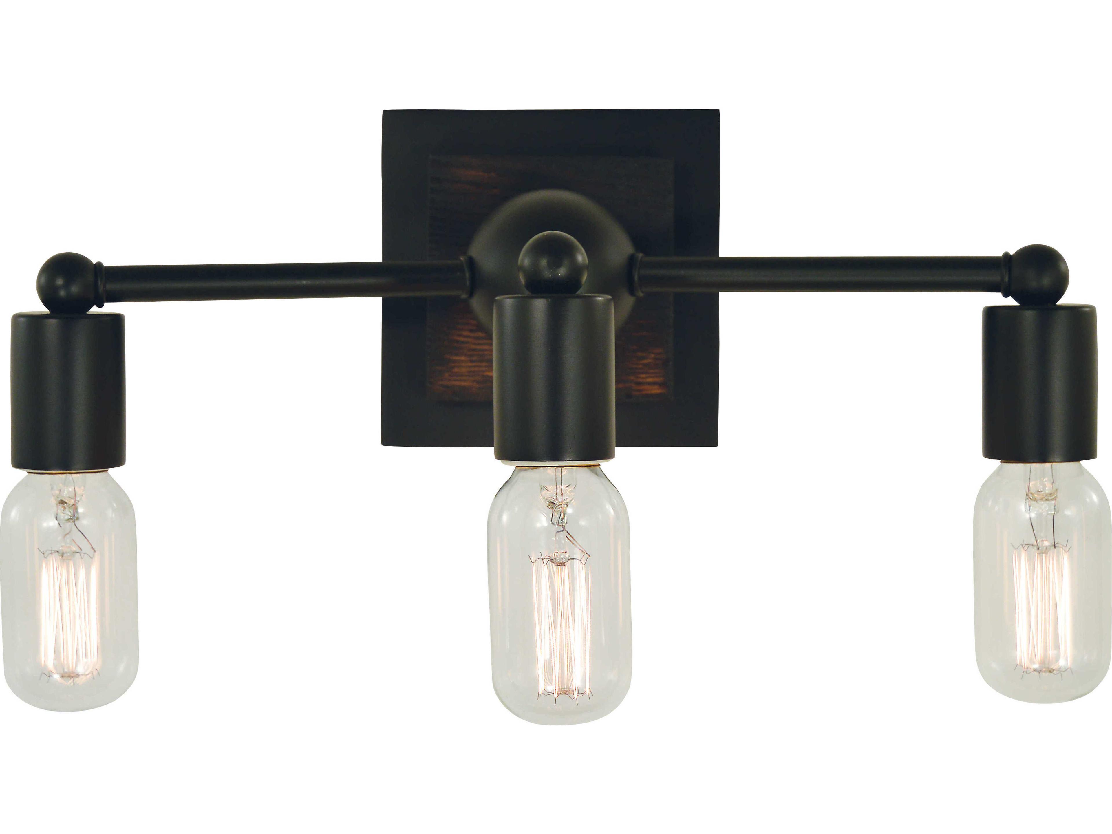 Modern Farmhouse 3-Light Matte Black Vanity Light