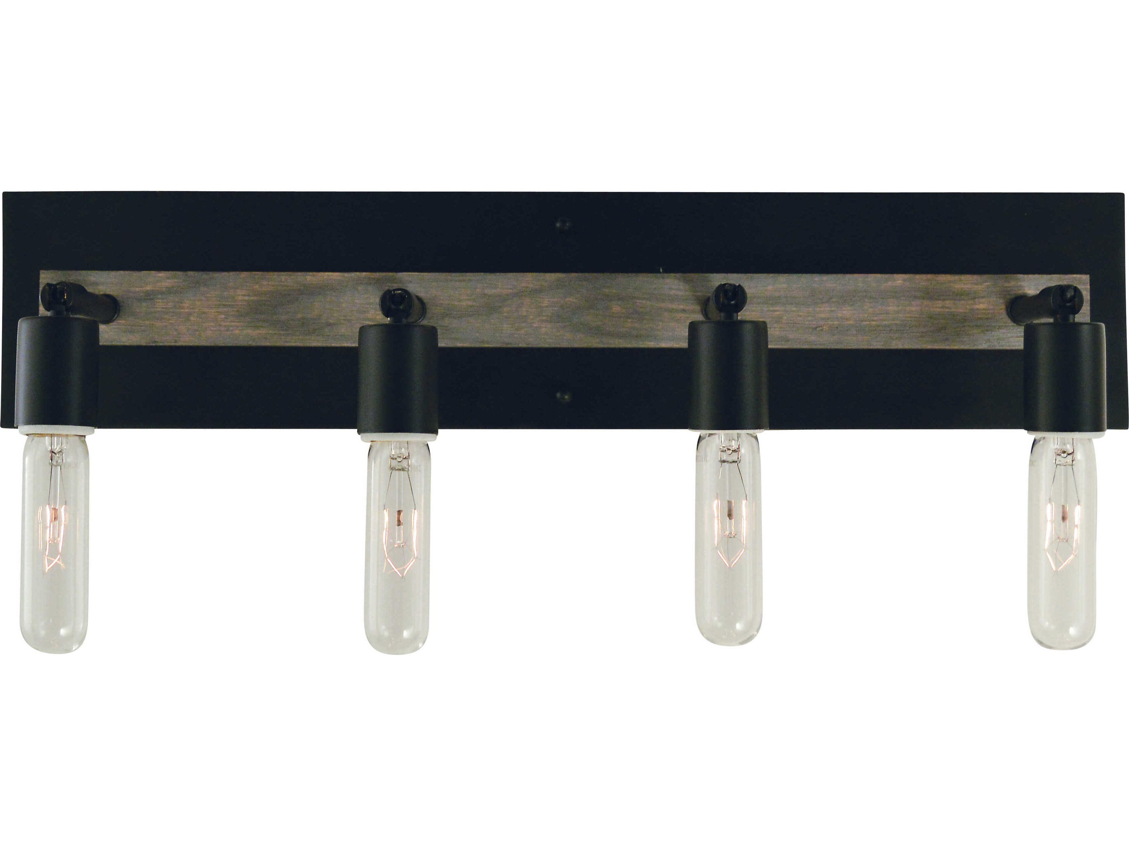 Loft 4-Light Matte Black Vanity Light