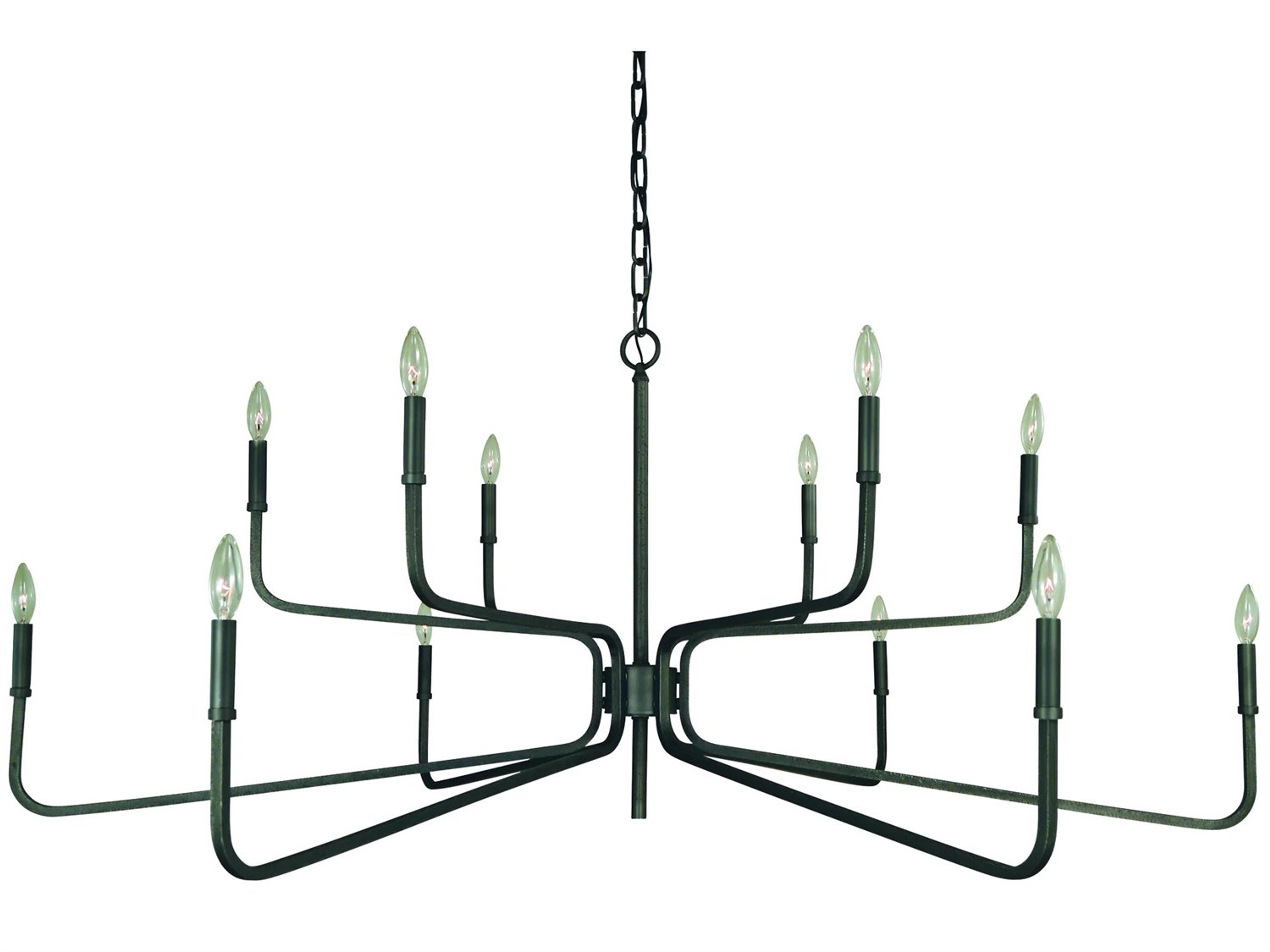 Heidleberg 12-Light Pewter Candelabra Chandelier