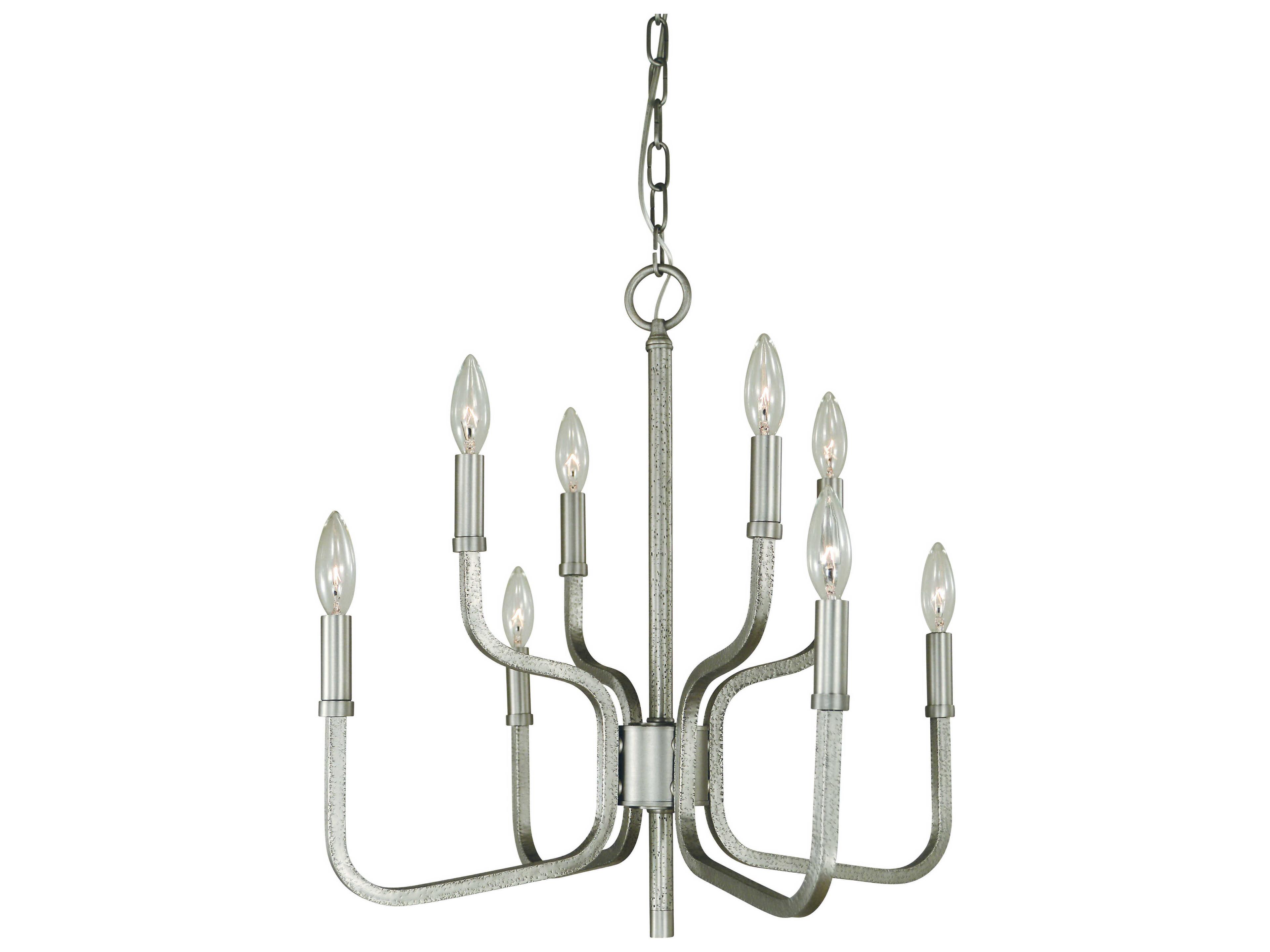 Heidleberg 8-Light Pewter Candelabra Chandelier