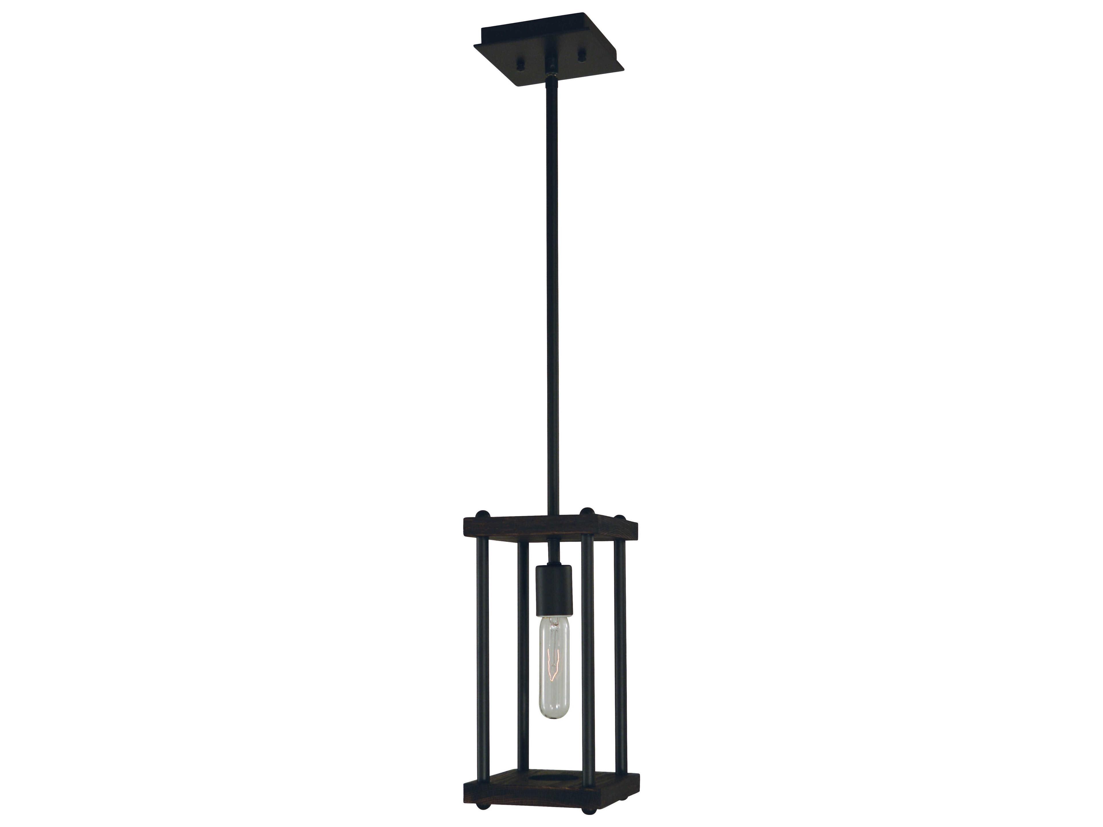 Industria 1-Light Matte Black Mini Pendant