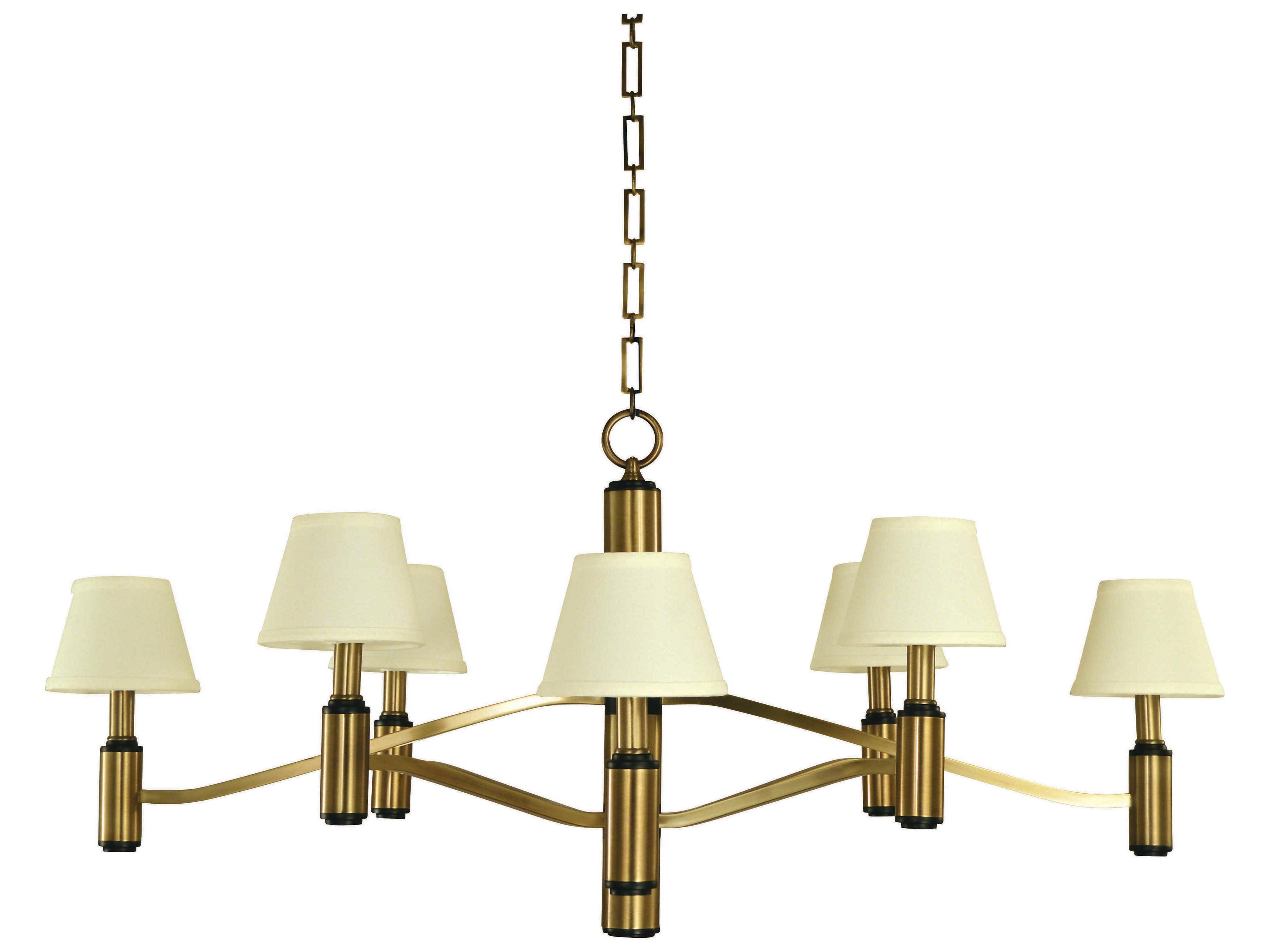 Hampton 8-Light Antique Brass Matte Black Candelabra Empire Chandelier