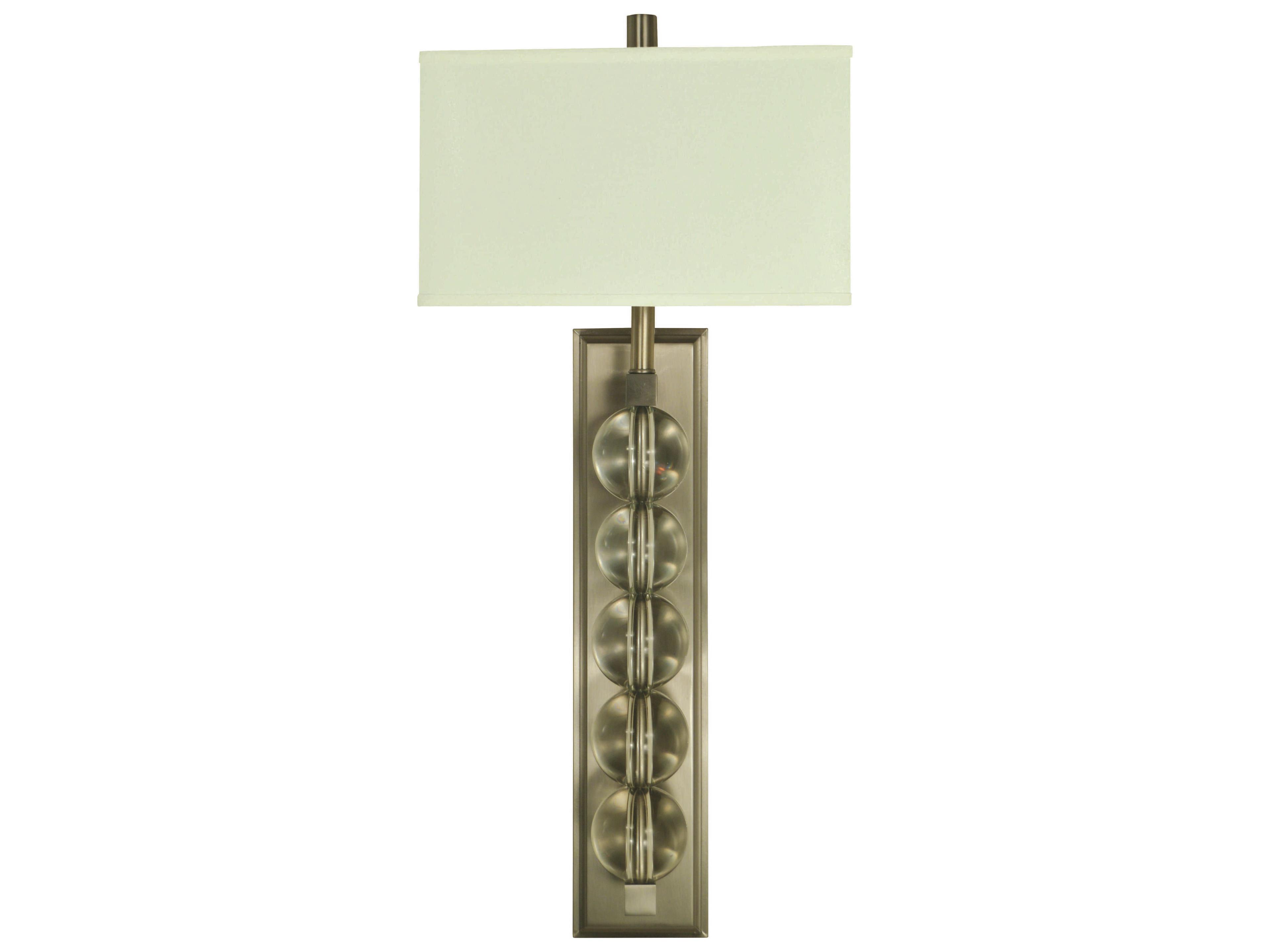Framburg 2-Light Brushed Nickel Crystal Wall Sconce