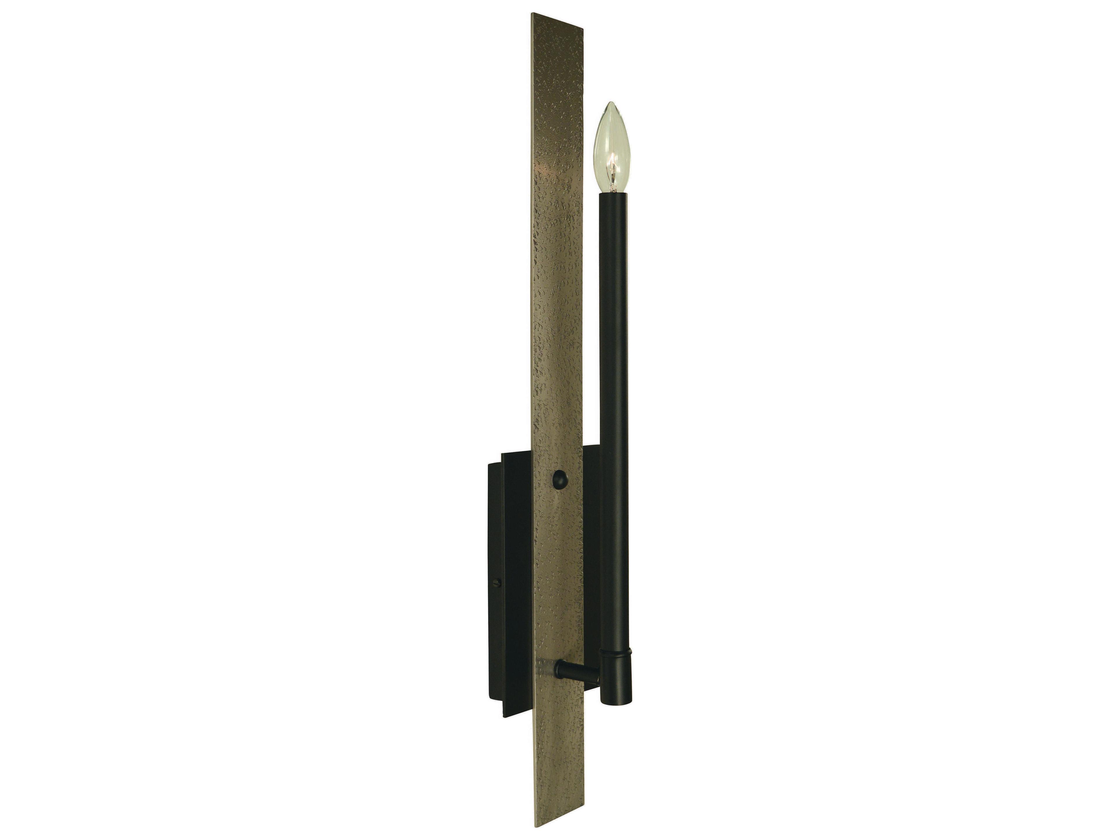 Framburg 1-Light Matte Black Brushed Nickel Wall Sconce