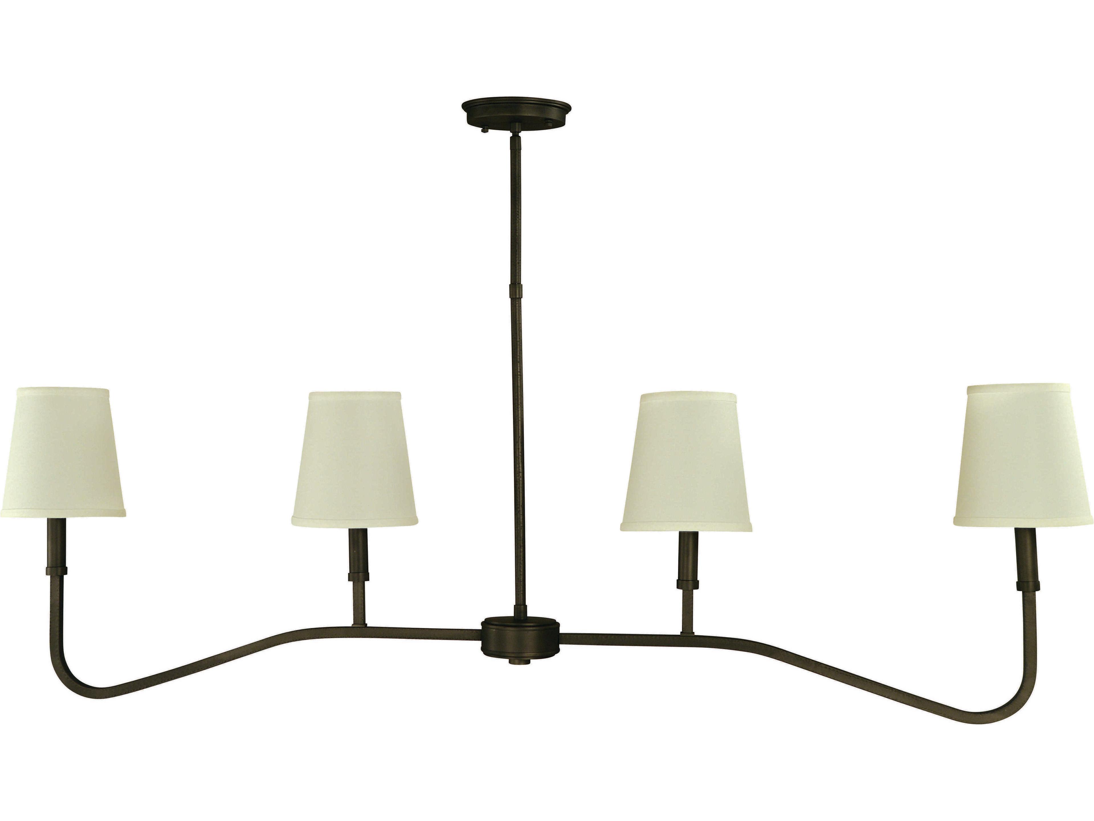 Heidelberg 4-Light Iron Black Island Pendant