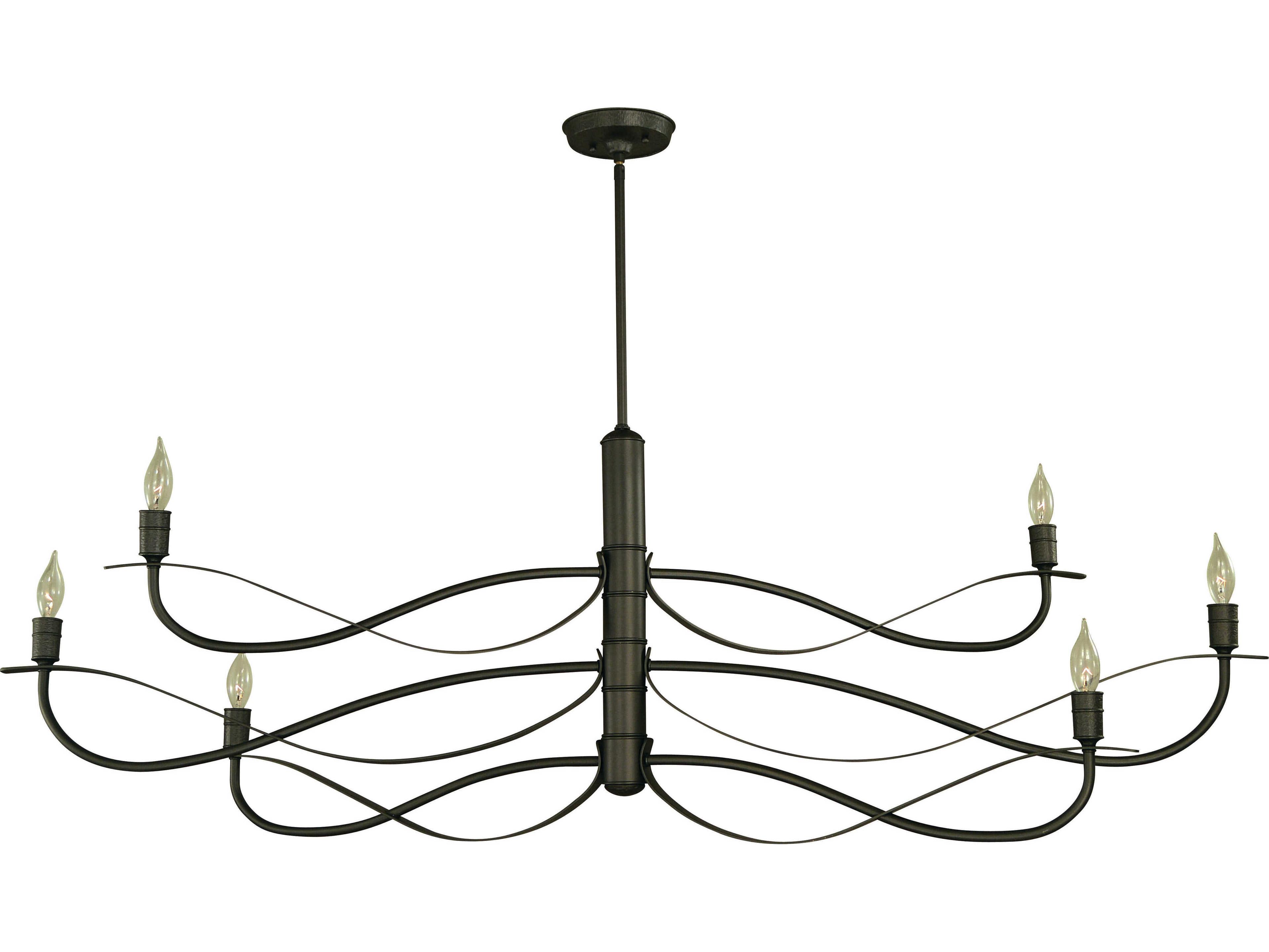 Telluride 6-Light Iron Gray Linear Island Pendant