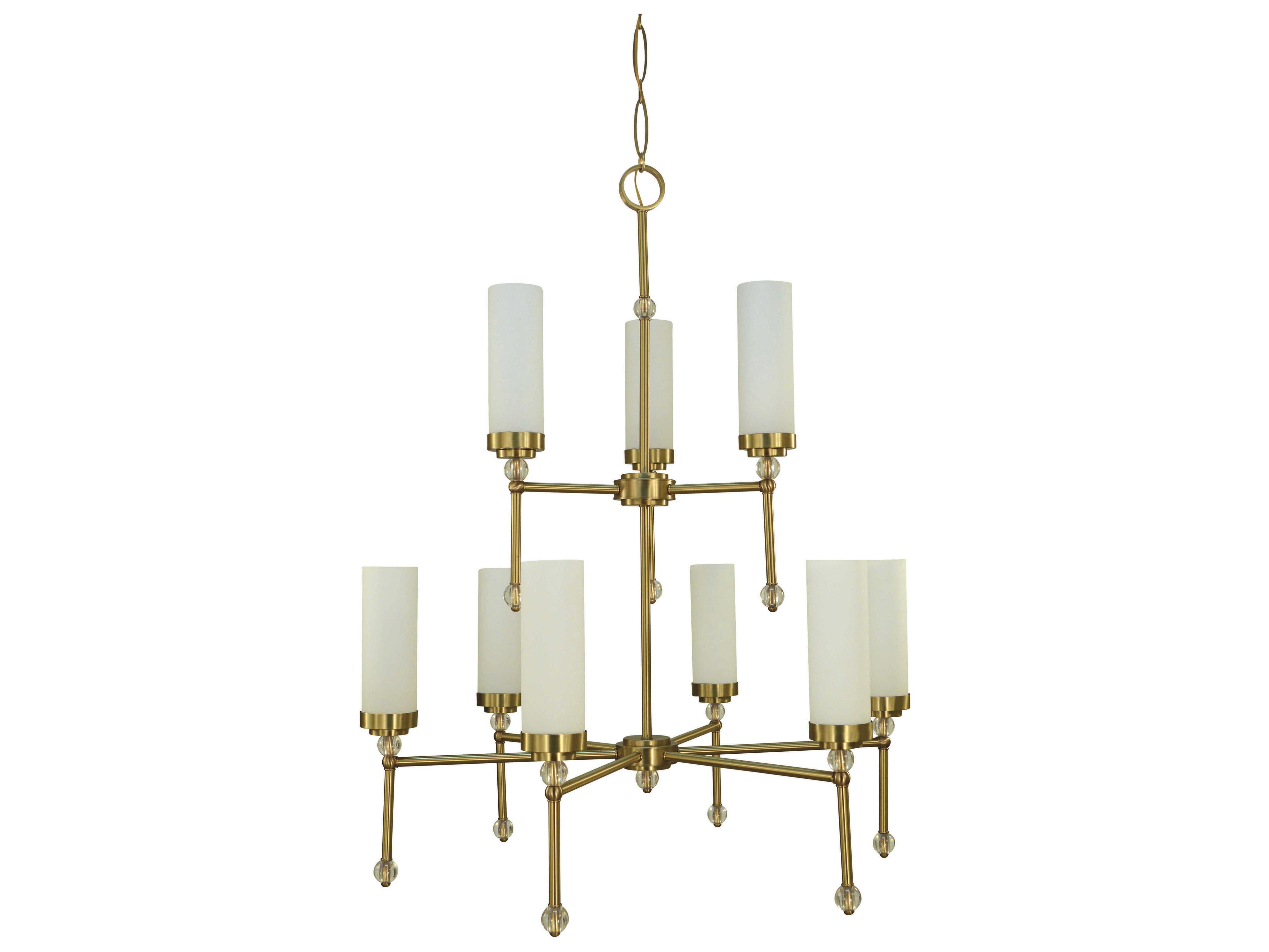 Emily 9-Light Brushed Brass Chandelier