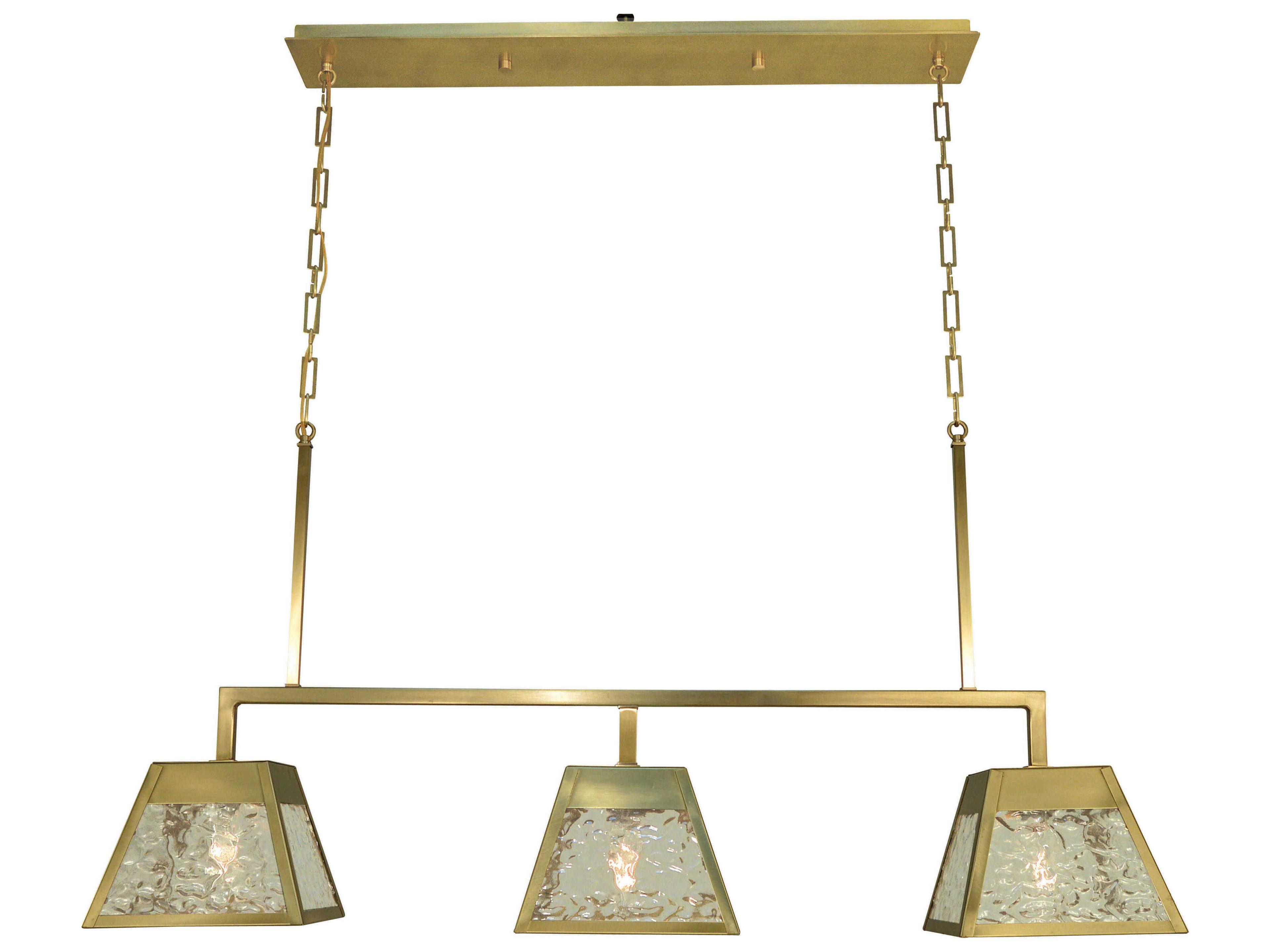 Avery 3-Light Brushed Brass Island Pendant