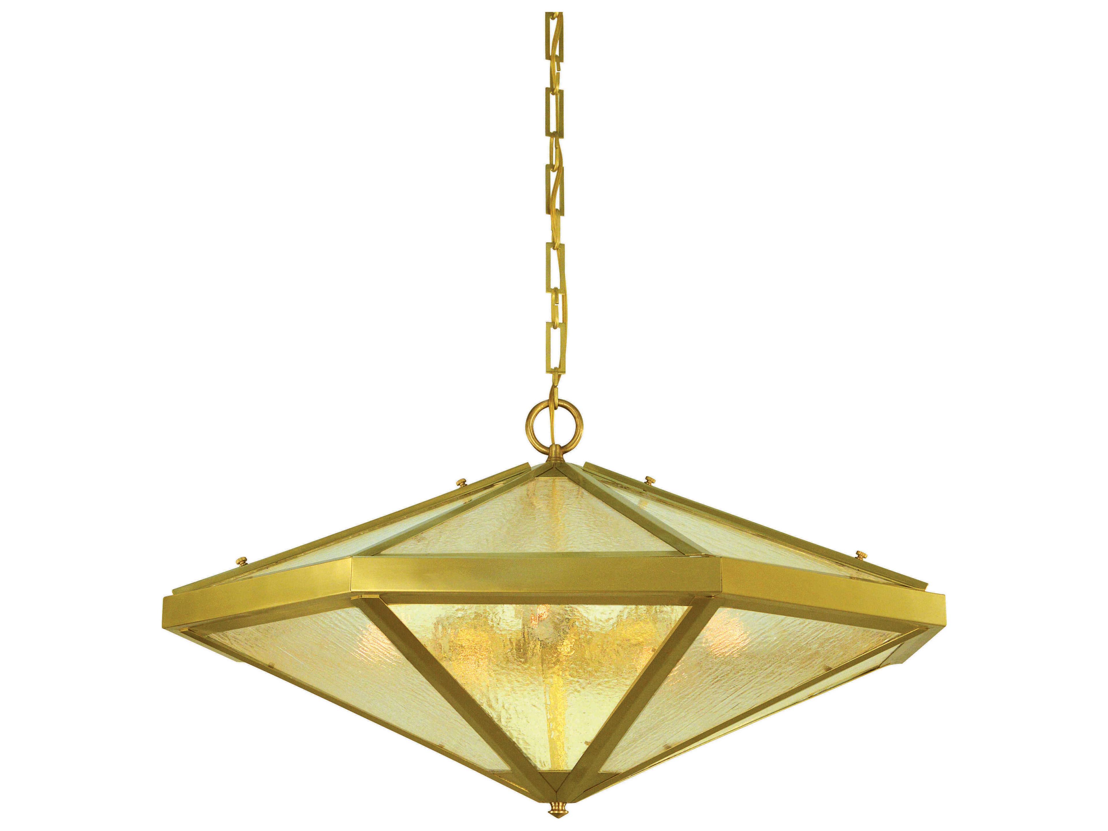 Nova Brushed Brass Geometric Pendant