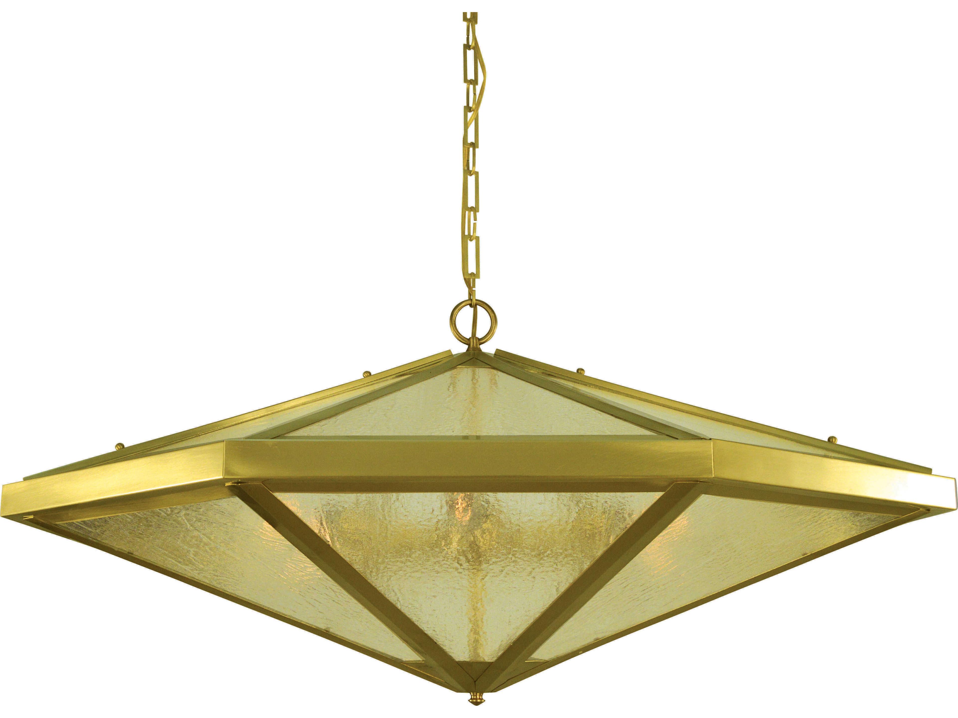Nova Brushed Brass Geometric Pendant