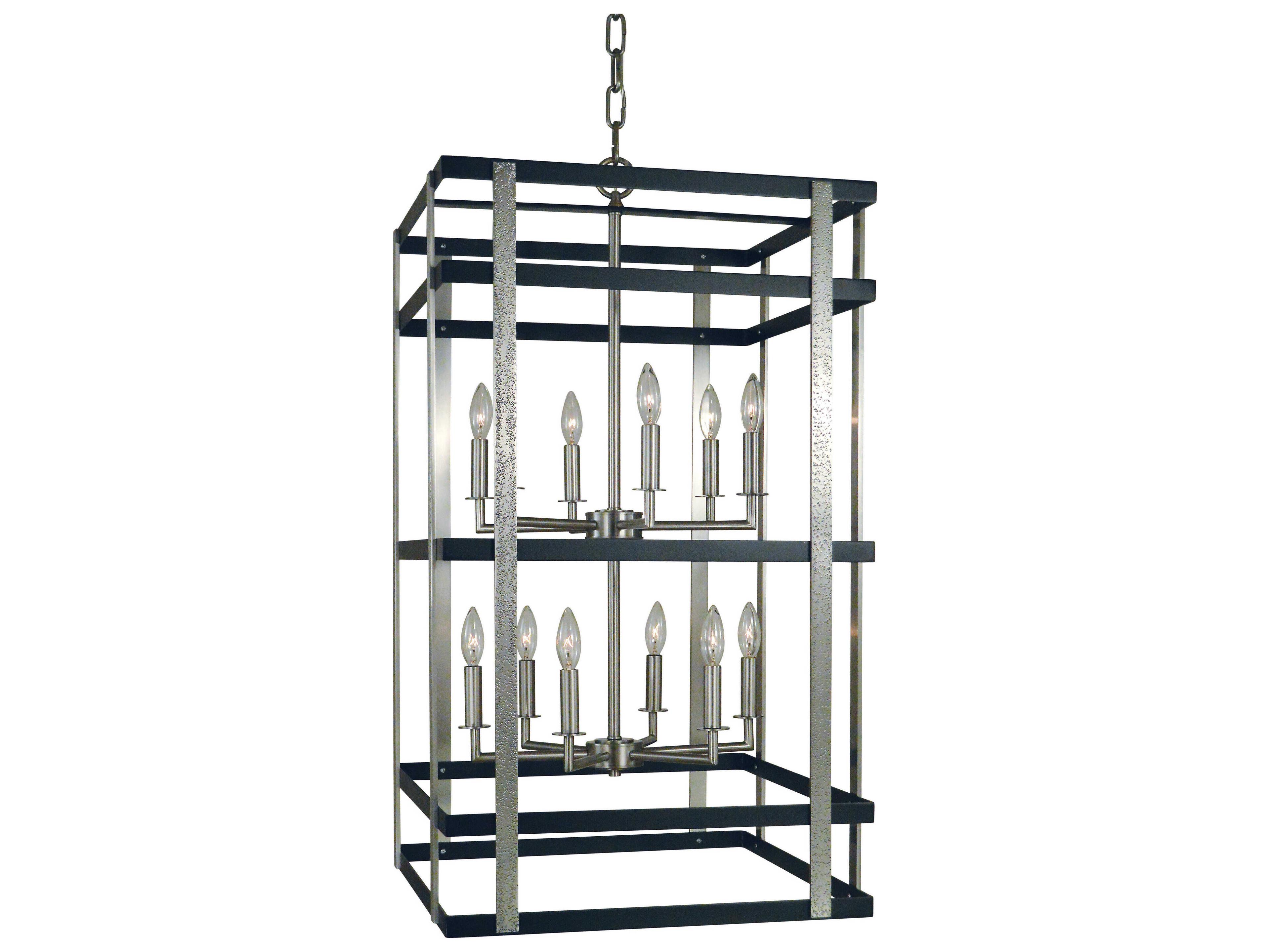 Montreaux 12-Light Brushed Nickel Matte Black Candelabra Chandelier