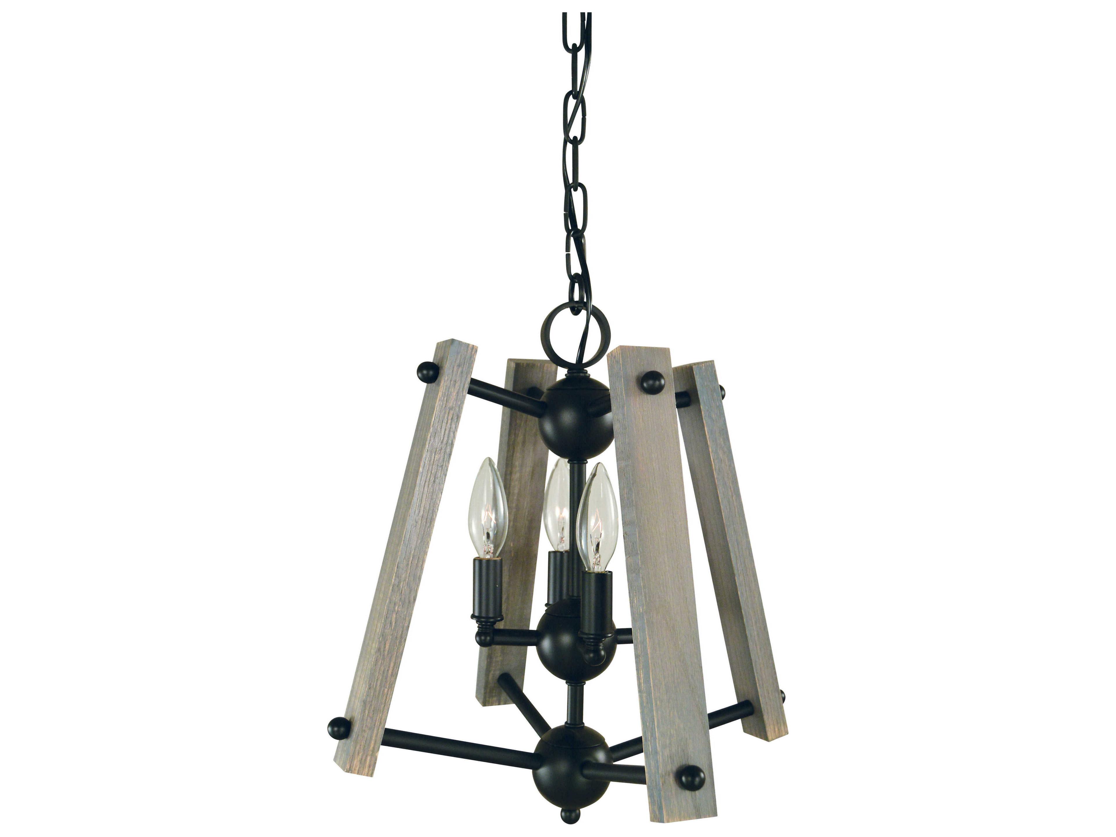 Meredith 4-Light Matte Black Chandelier