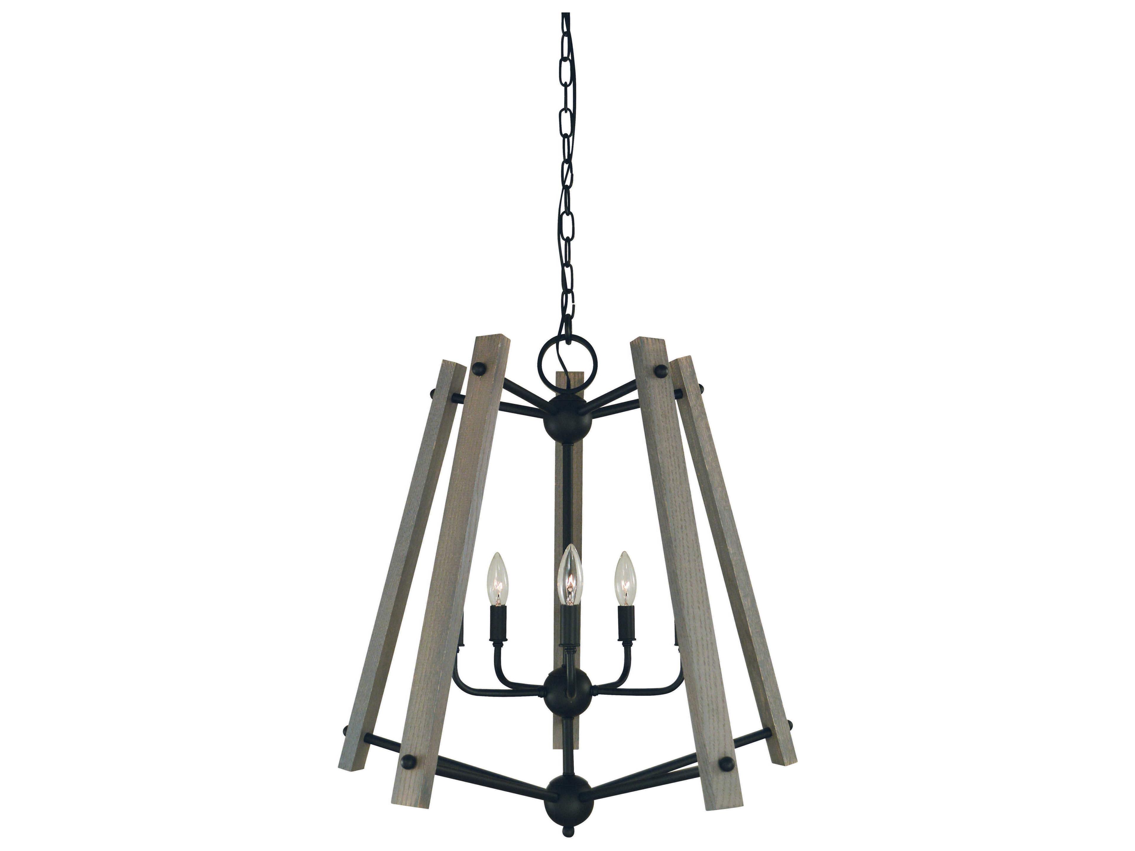 Meredith 5-Light Matte Black Chandelier