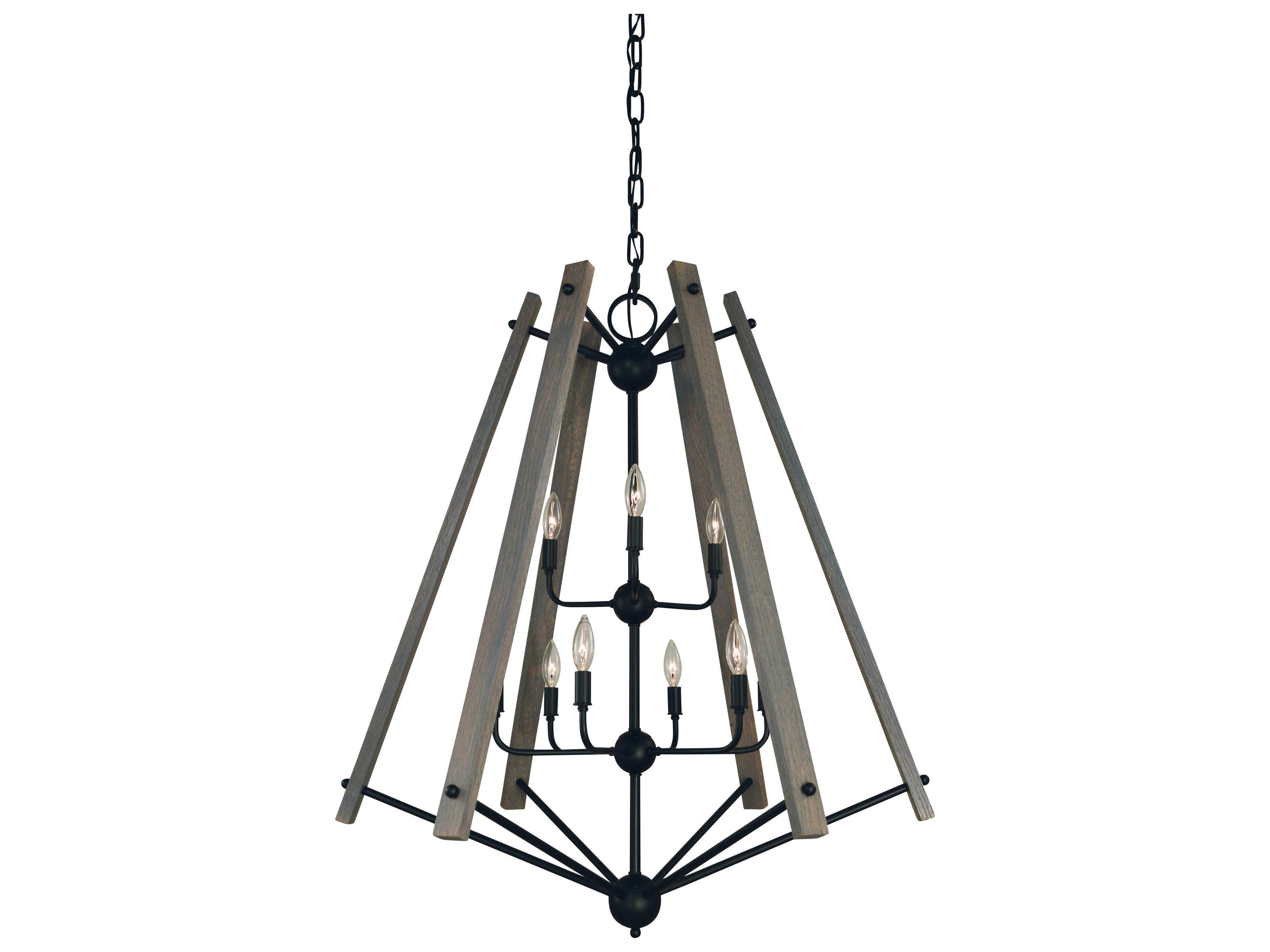 Meredith 9-Light Matte Black Tiered Chandelier