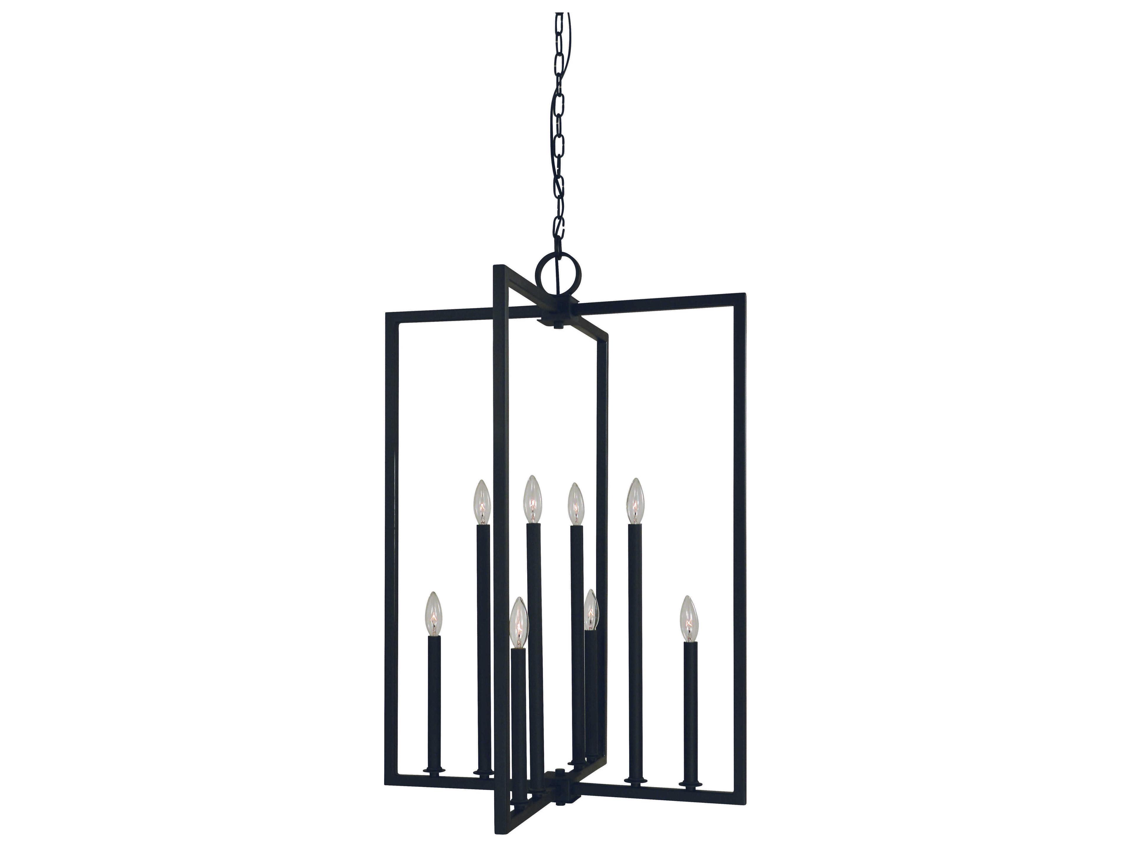 Andrew 8-Light Matte Black Pendant