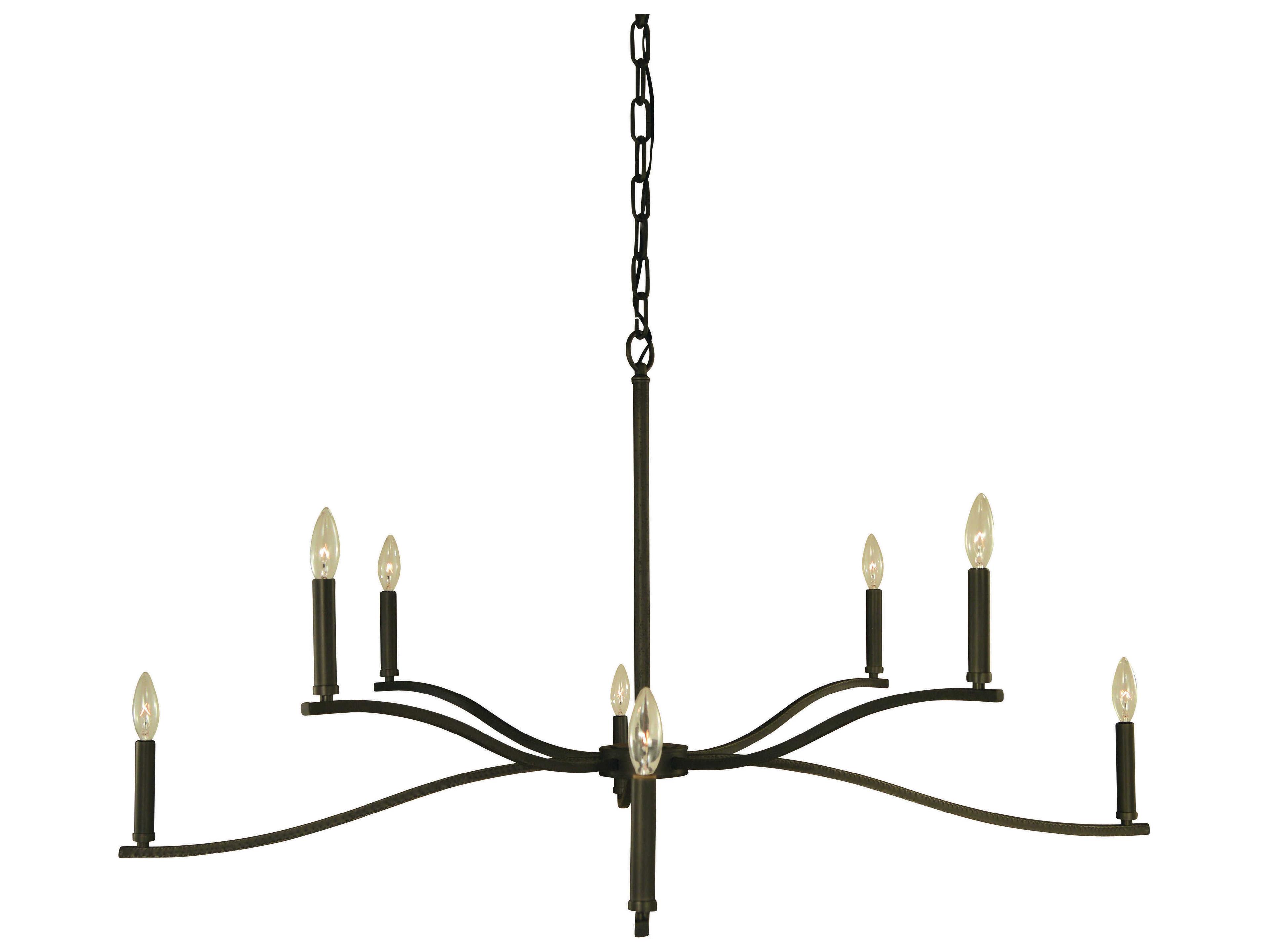 Bridgeport 8-Light Iron Black Candelabra Chandelier