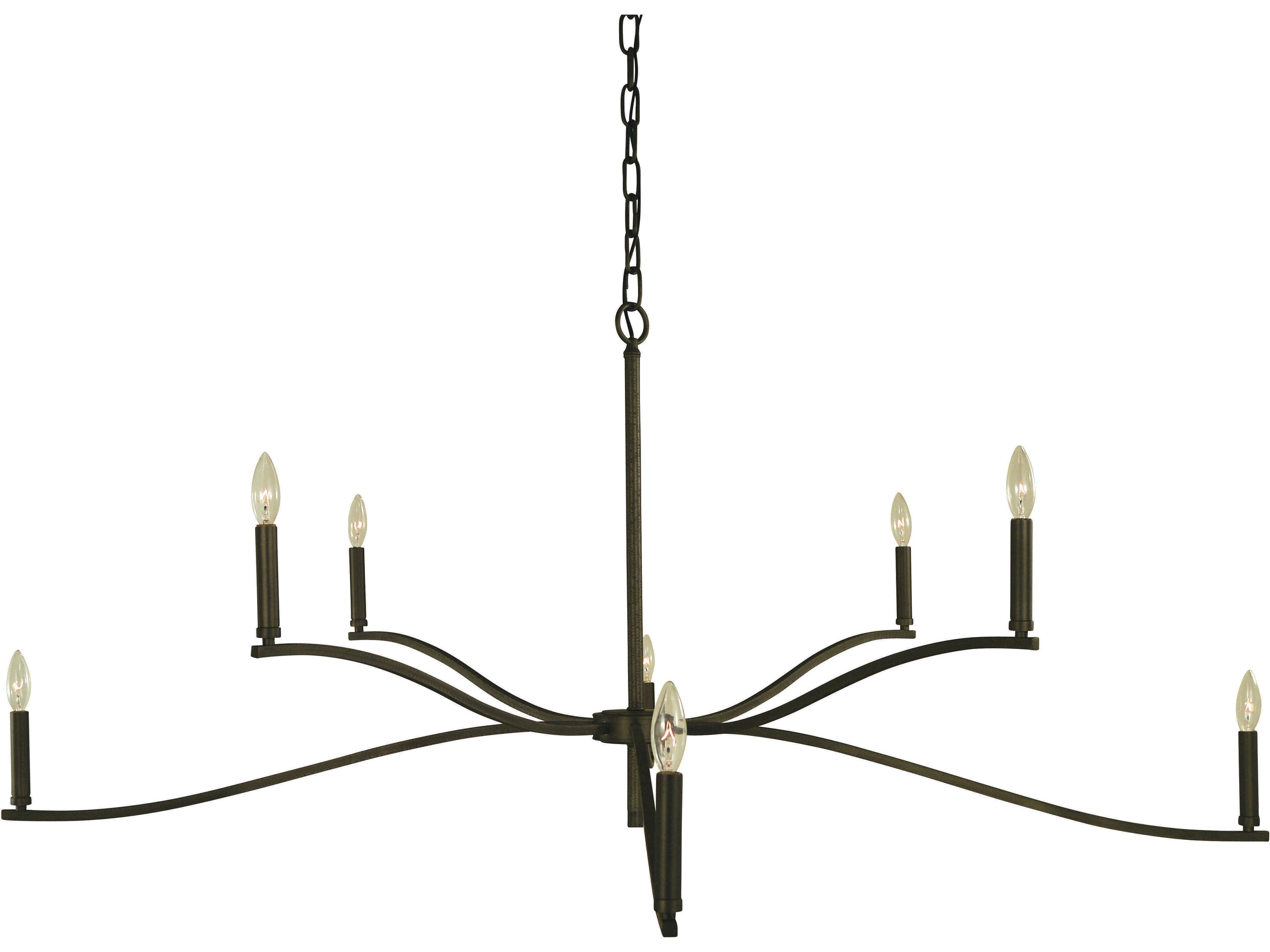 Bridgeport 8-Light Iron Black Candelabra Chandelier