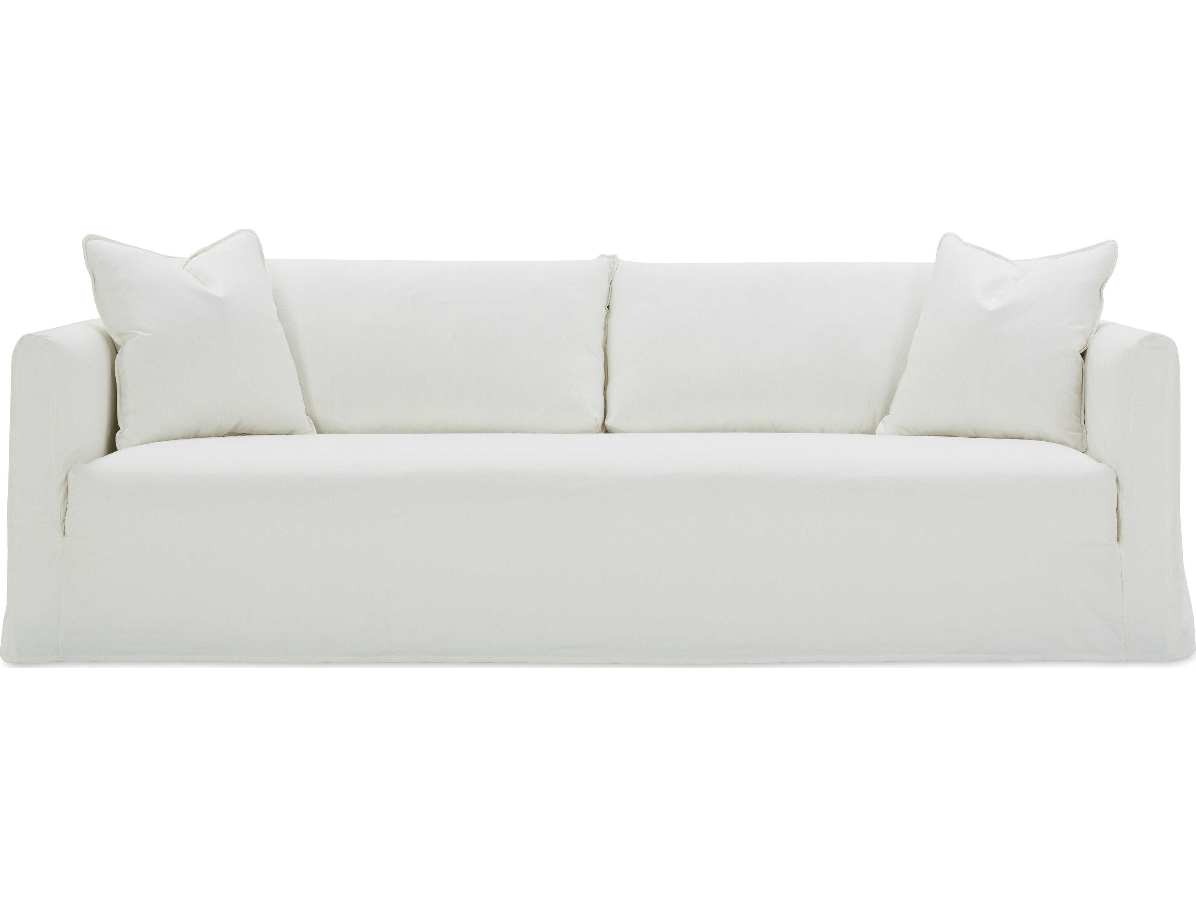 Rowe Alana White Upholstered Sofa with Slipcover